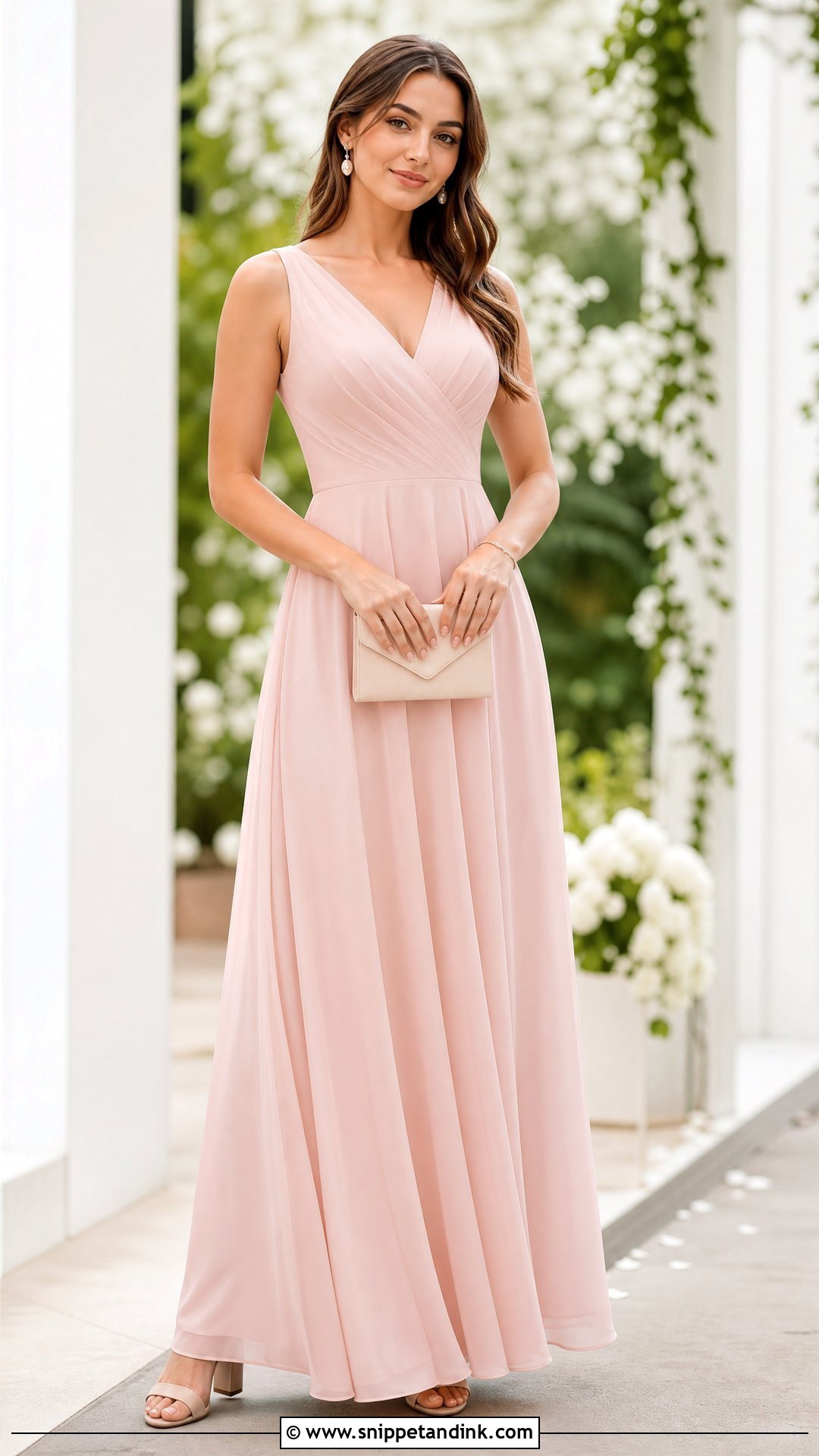 Chiffon A Line Bridesmaid Dress - Snippet and Ink - 20 Wedding Maids Dress Designs