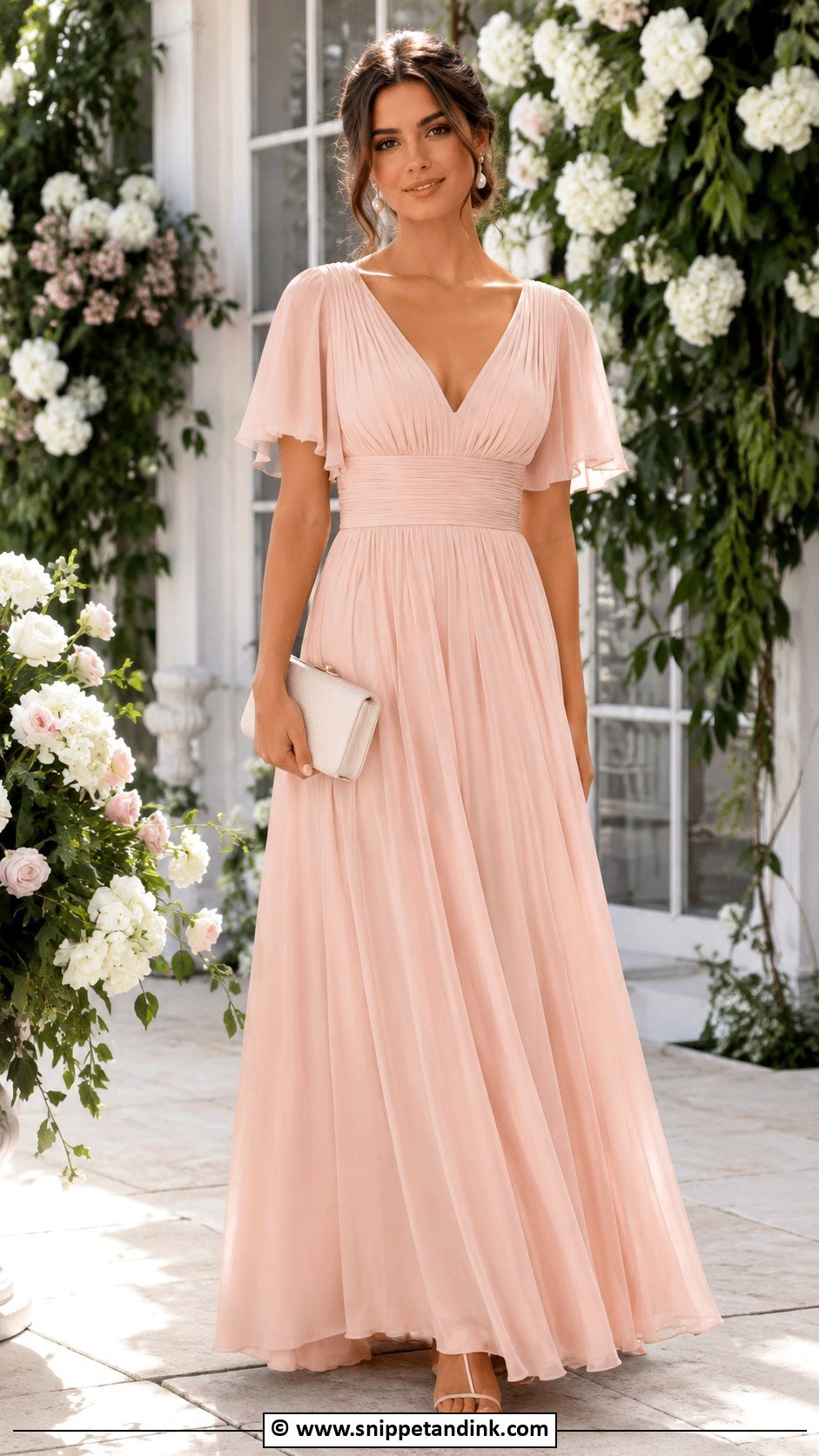 Chiffon A Line Gown - Snippet and Ink - 25 A Line Gown Styles
