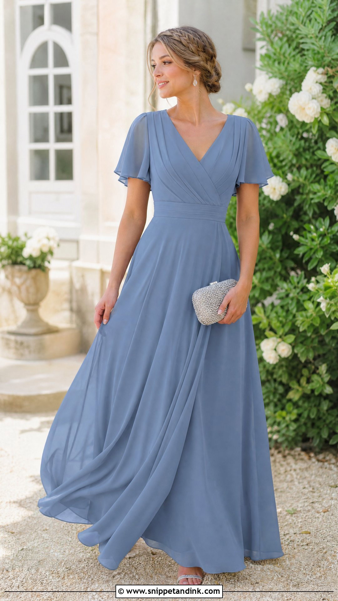 Chiffon A Line Sister Wedding Dress - Snippet and Ink - 20 Sister Wedding Dresses