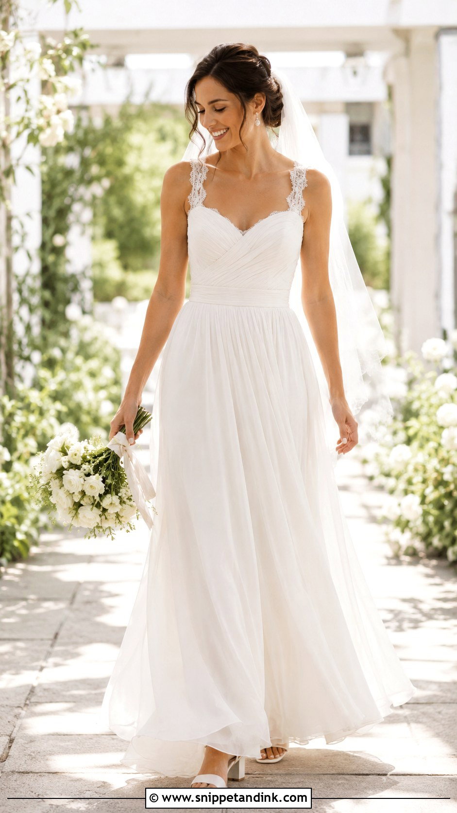 Chiffon A Line Wedding Dress - Snippet and Ink - 20 Fairy Tale Wedding Dress Romantic Ideas
