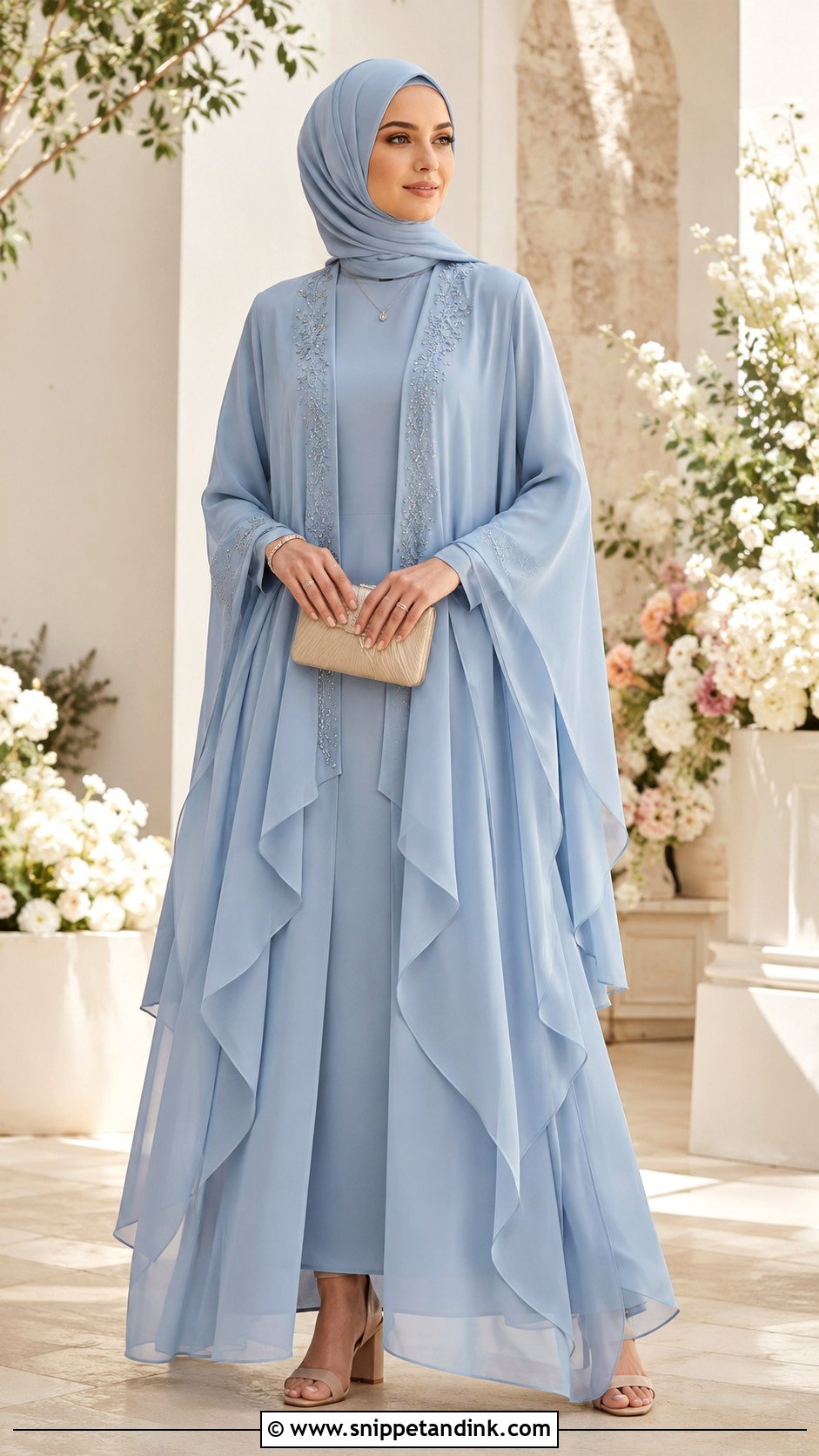 Chiffon Abaya - Snippet and Ink - 30 Wedding Abaya Ideas