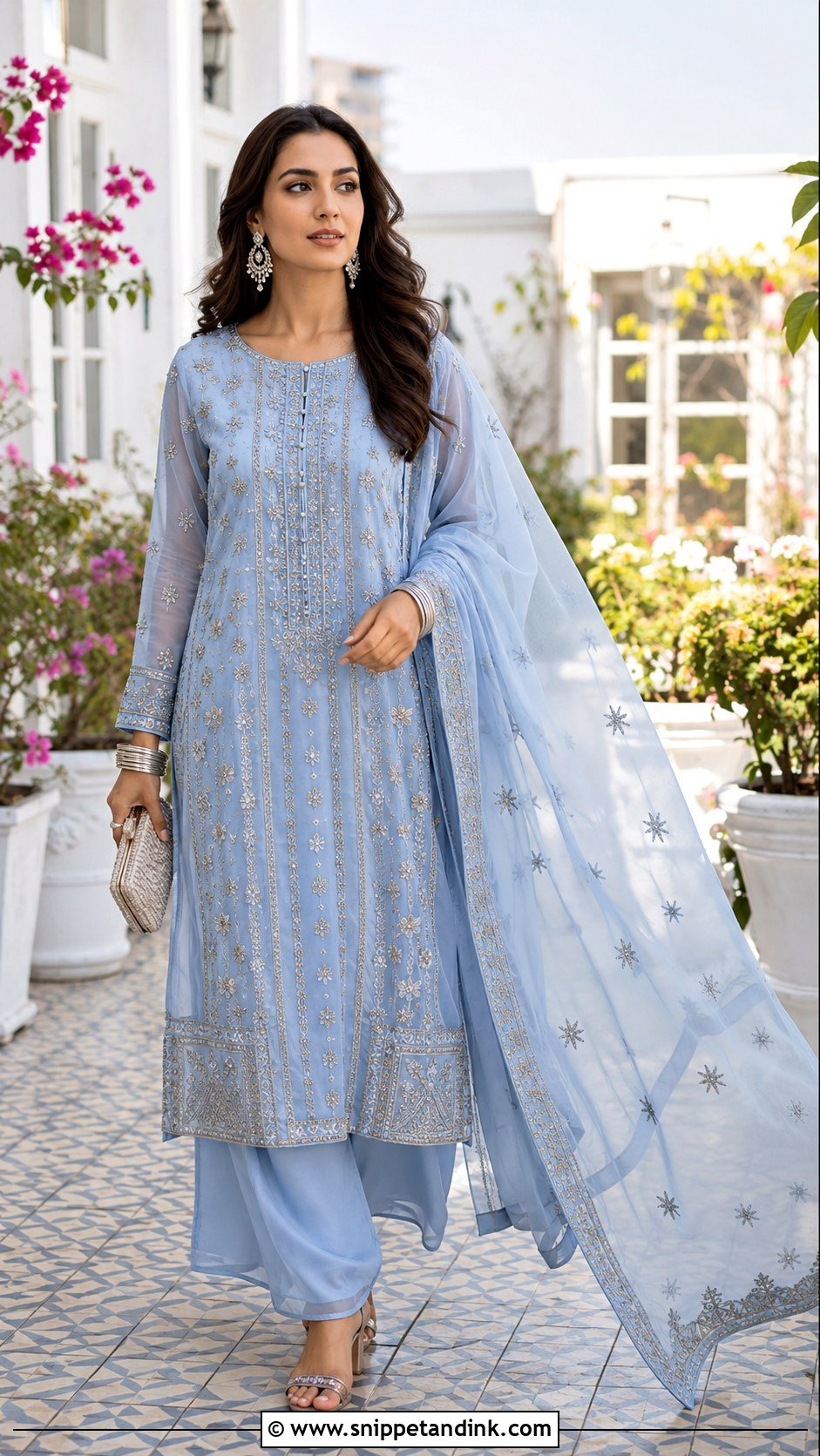 Chiffon Balochi Wedding Dress With Dupatta - Snippet and Ink - 20 Balochi Wedding Dresses