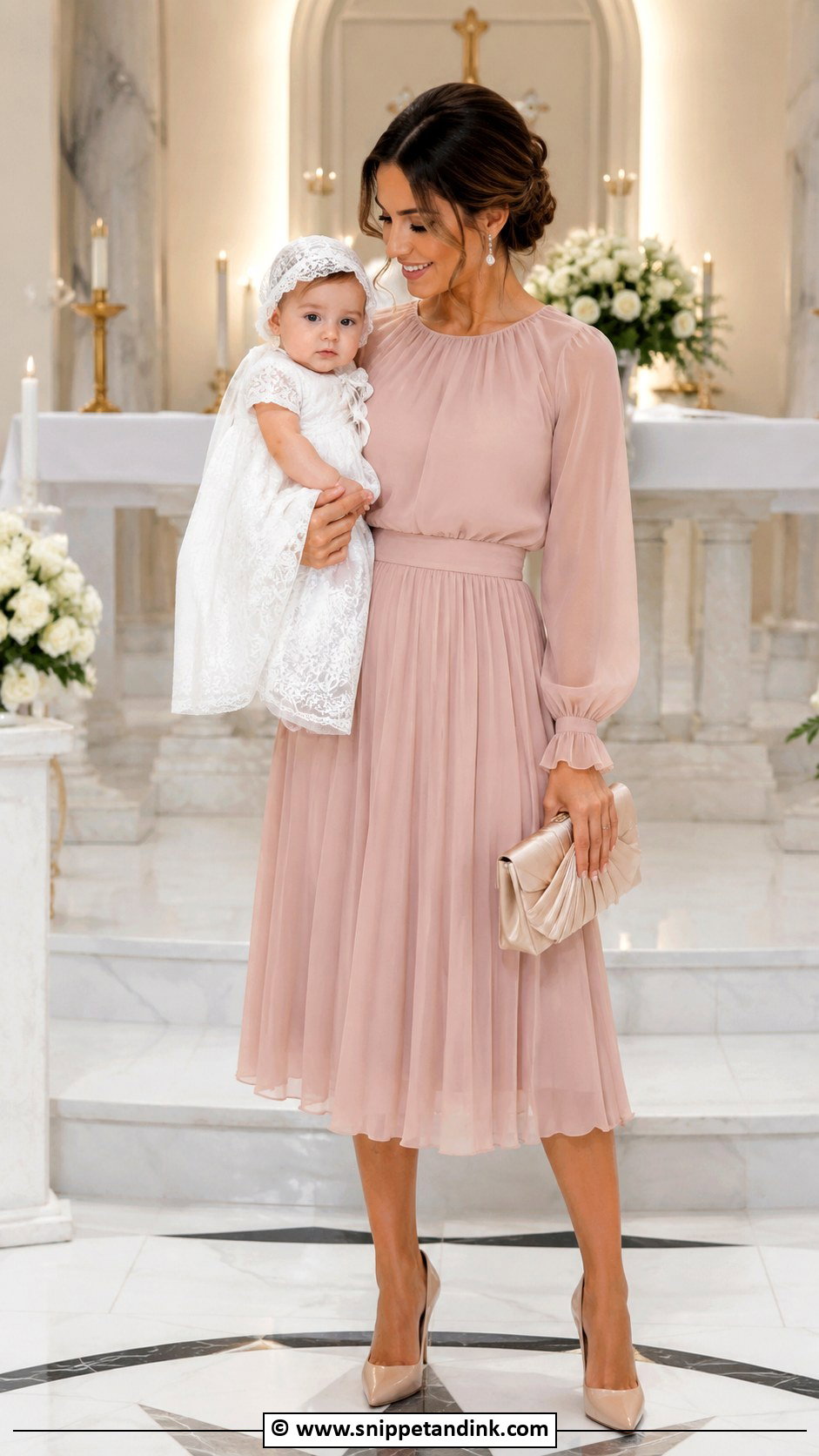 Chiffon Baptism Dress for Mom - Snippet and Ink - 25 Baptism Dress for Mom Ideas