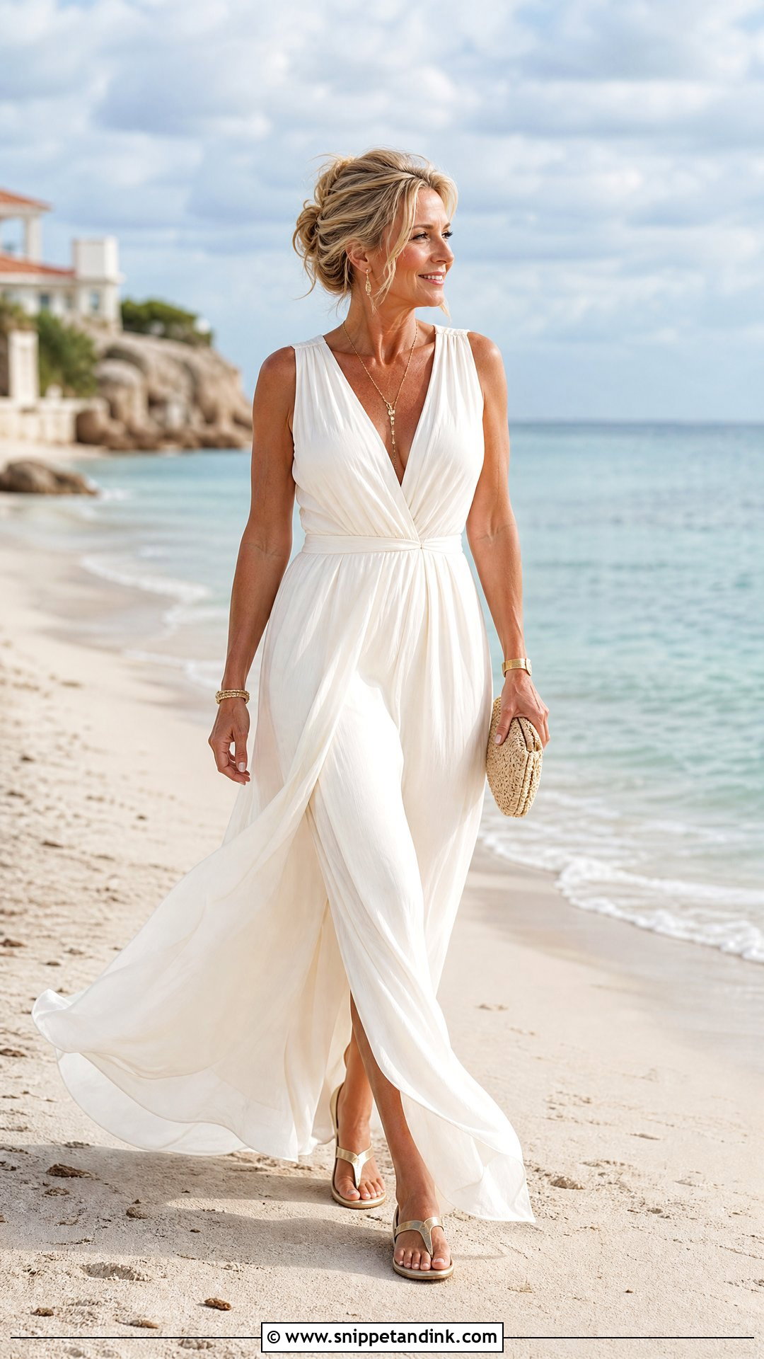 Chiffon Beach Vow Renewal Dress - Snippet and Ink - 20 Vowel Renewal Dresses Ideas