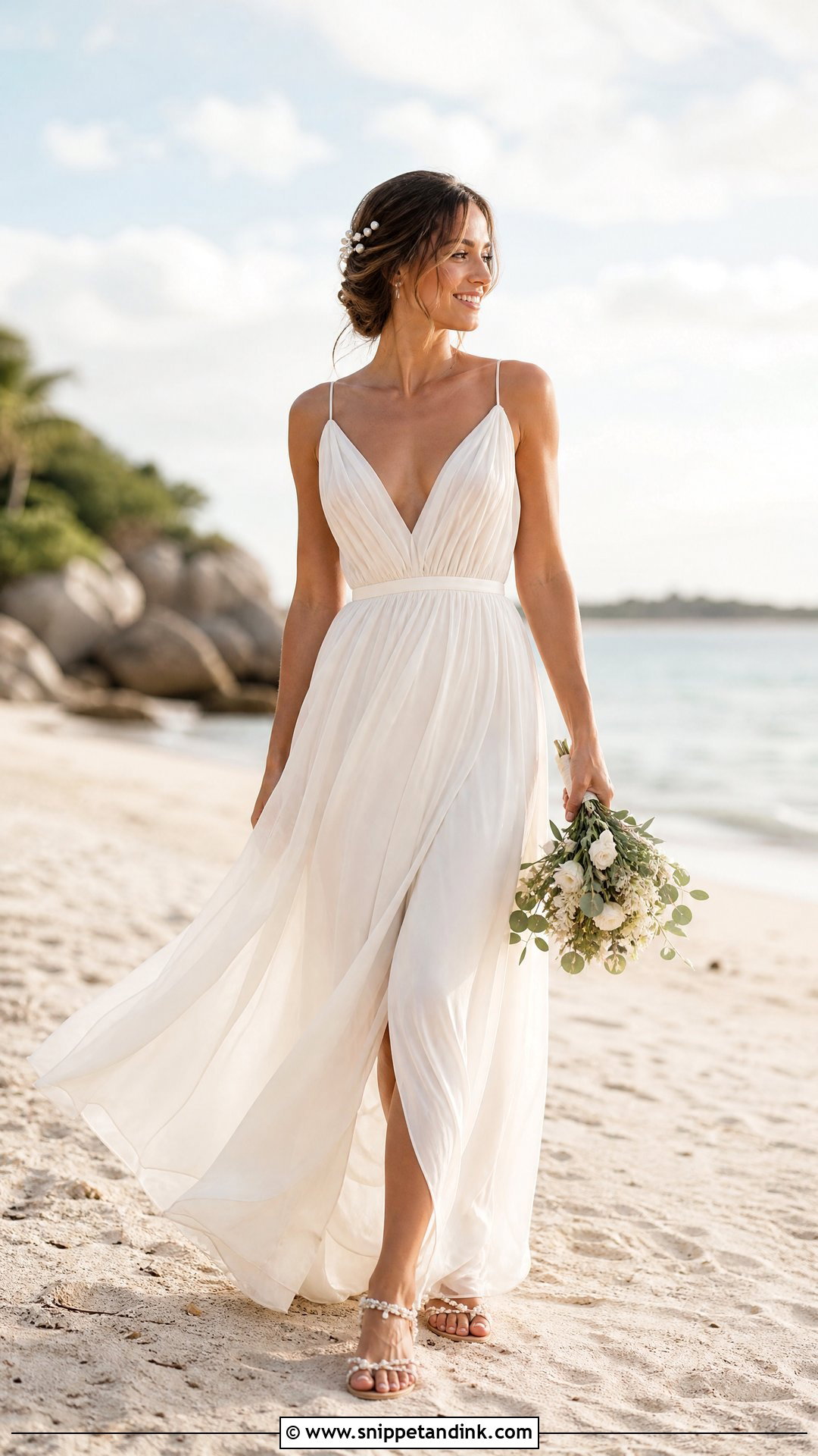 Chiffon Beach Wedding Dress - Snippet and Ink - 25 Affordable Wedding Dress Ideas