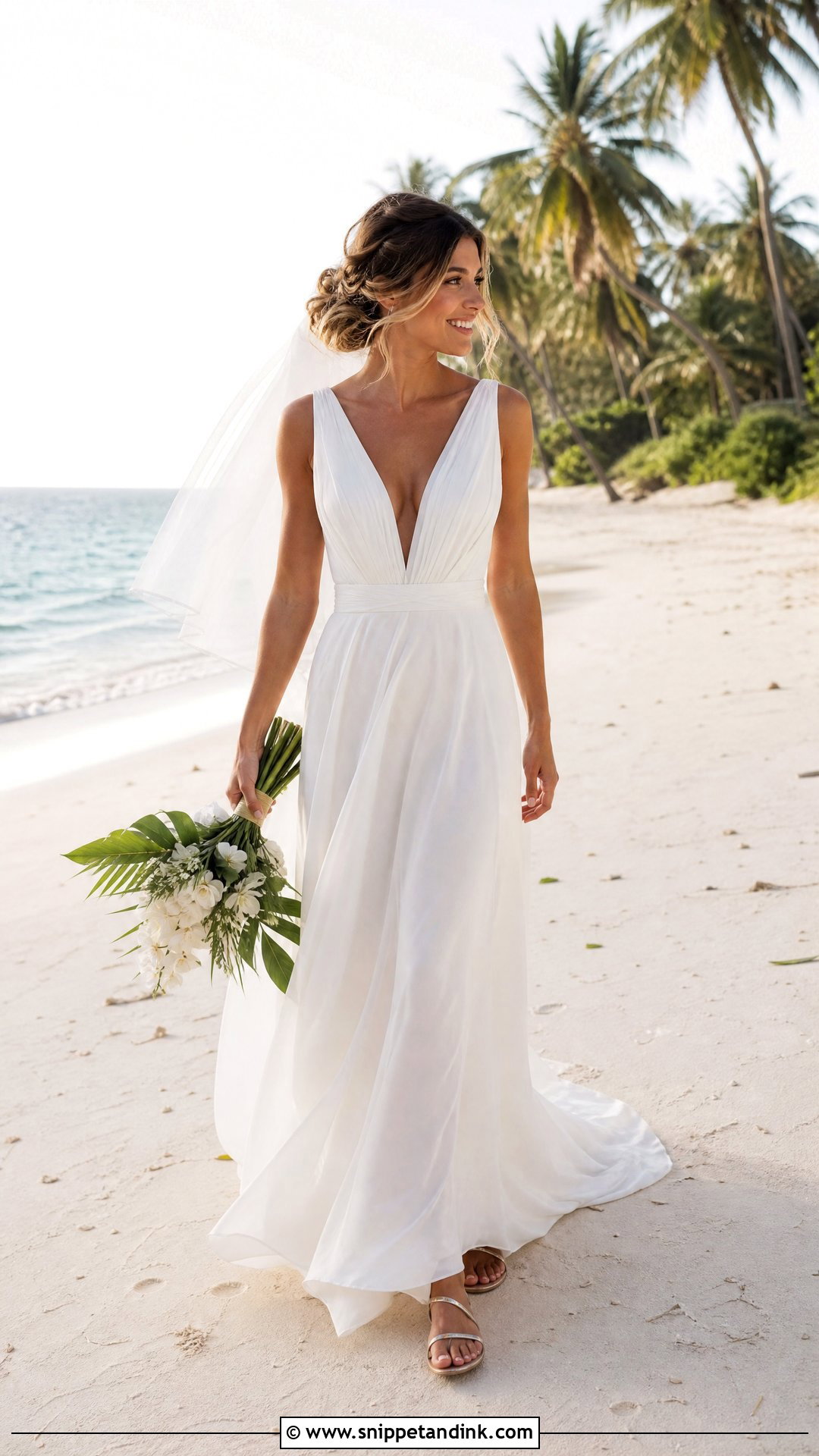 Chiffon Beach Wedding Dress - Snippet and Ink - 20 The Wedding Dress Ideas