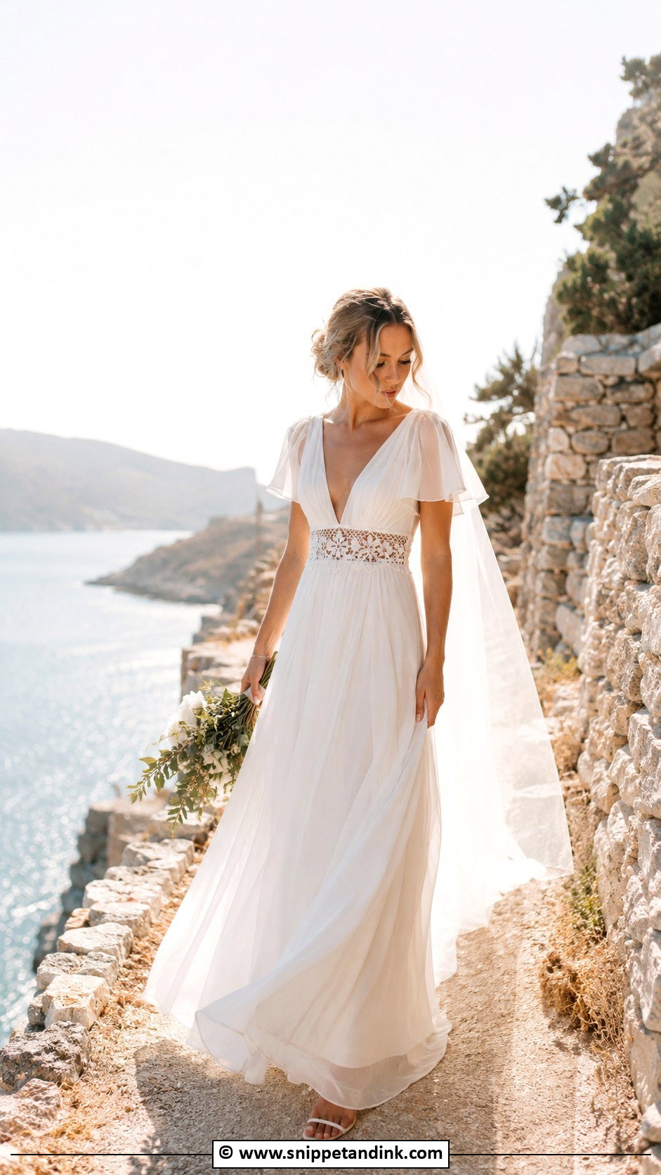 Chiffon Bohemian Wedding Dress - Snippet and Ink - 25 Bohemian Wedding Dresses