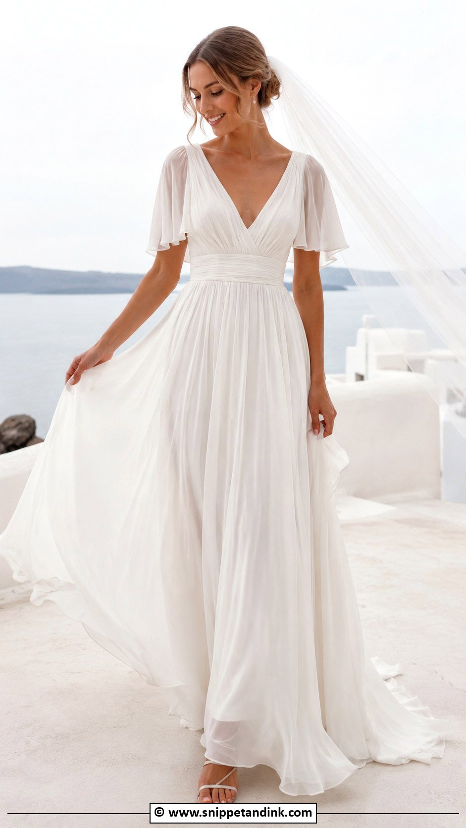Chiffon Bridal Dress - Snippet and Ink - 35 Bridal Dresses