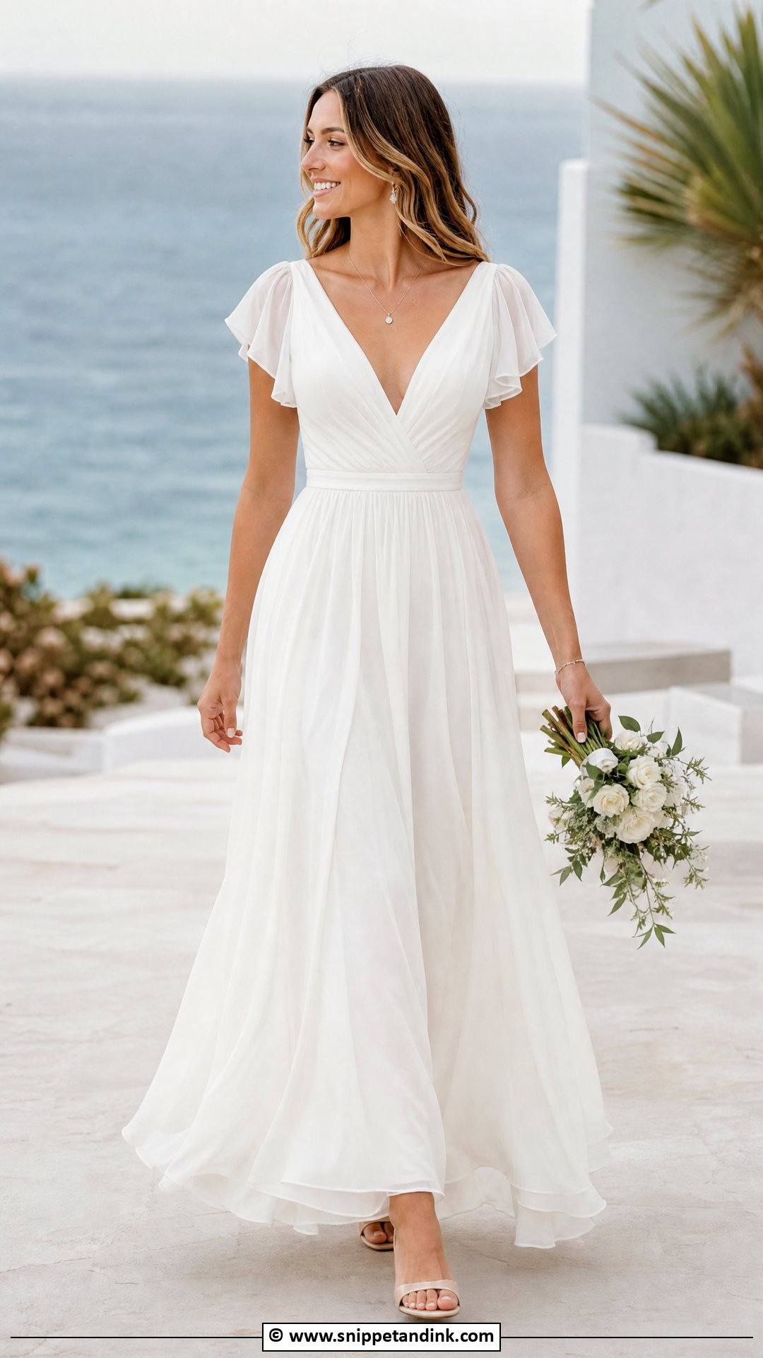 Chiffon Bridal Gown - Snippet and Ink - 35 Bridal Gowns
