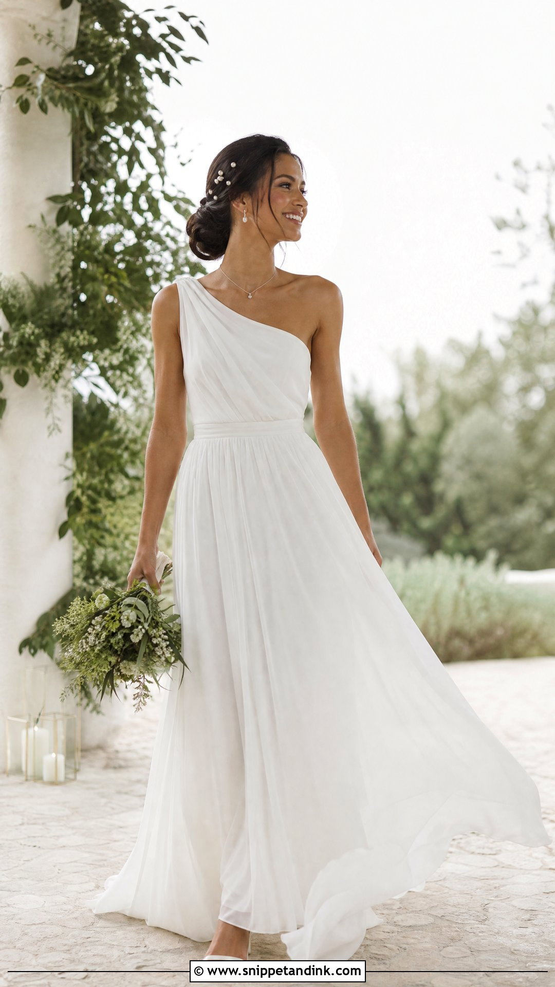 Chiffon Bridal Skirt With Draped Top - Snippet and Ink - 20 Bridal Skirt Ideas