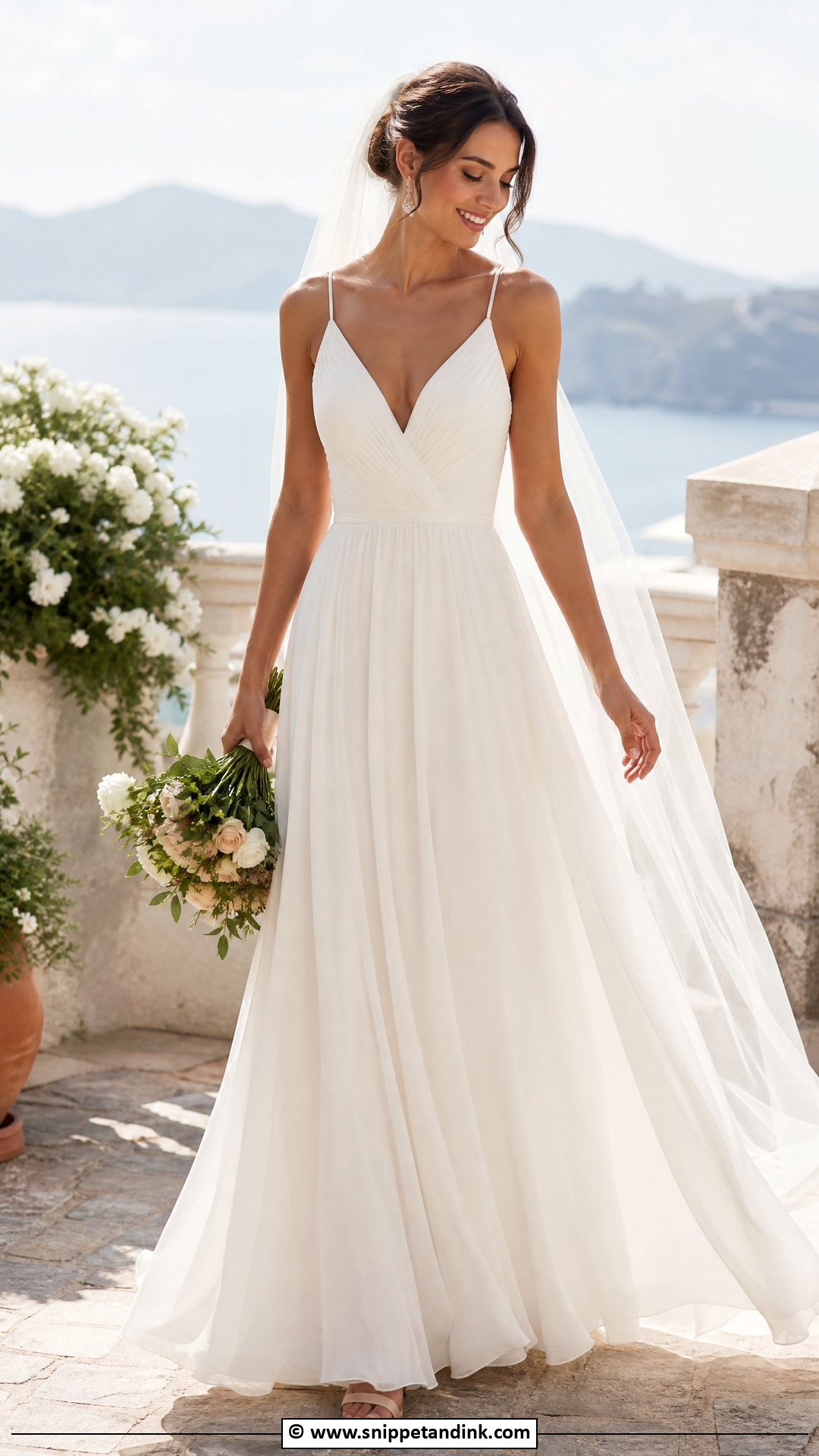 Chiffon Bride Dress - Snippet and Ink - 35 Bride Dresses