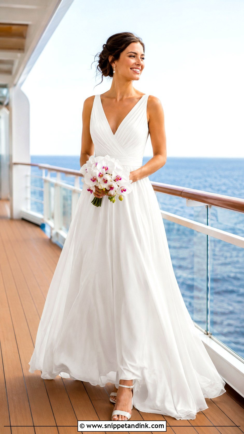 Chiffon Cruise Wedding Dress - Snippet and Ink - 20 Cruise Wedding Dress Ideas