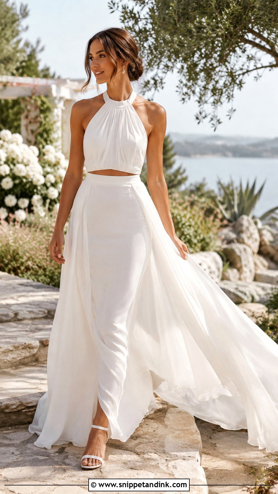 Chiffon Detachable 2 Piece Wedding Dress - Snippet and Ink - 20 Detachable 2 Piece Wedding Dress Ideas