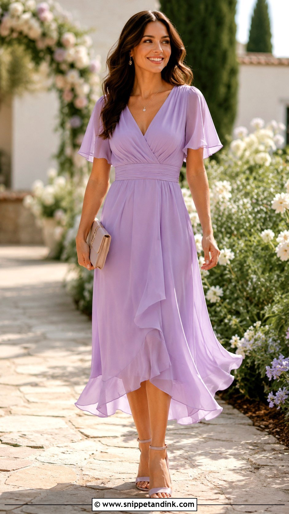 Chiffon Dress Wedding Cocktail Attire - Snippet and Ink - 30 Wedding Cocktail Attire for Women Ideas