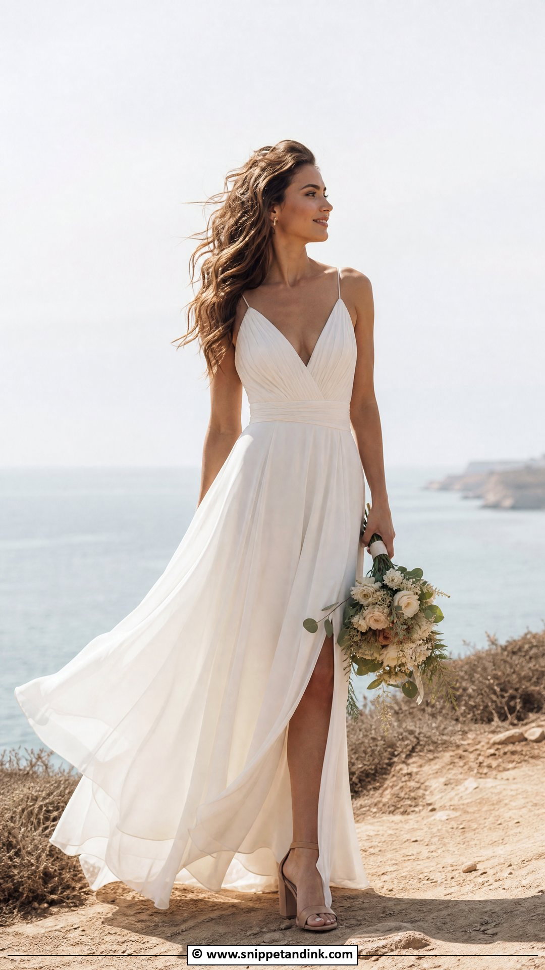 Chiffon Elopement Dress - Snippet and Ink - 35 Elopement Dress Ideas