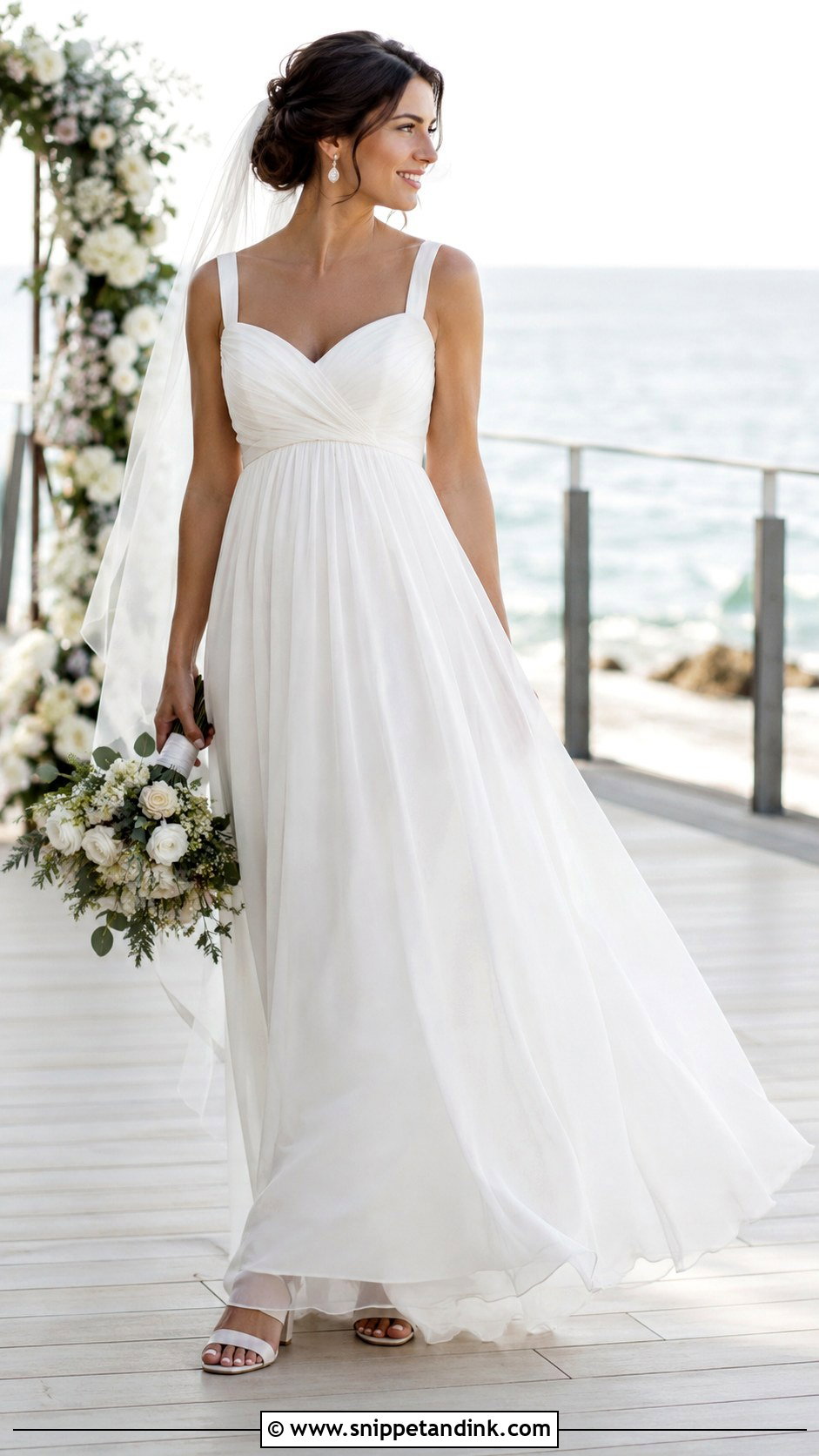 Chiffon Empire Waist Marriage Gown - Snippet and Ink - 20 Marriage Gown Ideas