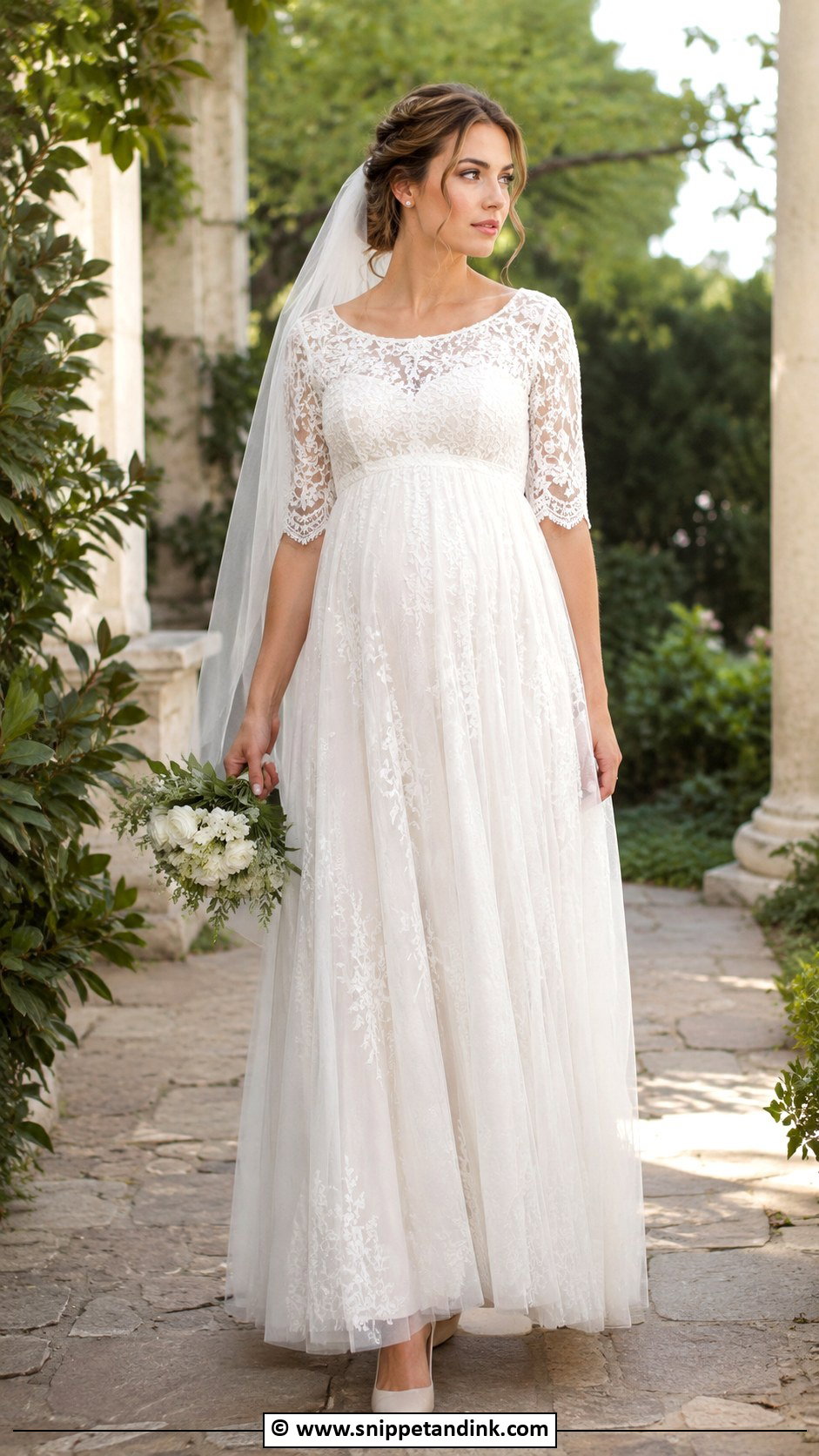 Chiffon Empire Waist Wedding Dress - Snippet and Ink - 30 Empire Waist Wedding Dress Ideas