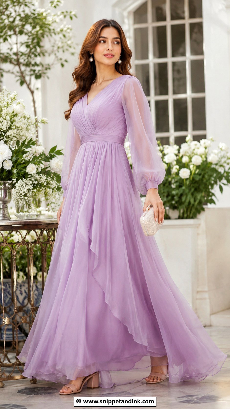 Chiffon Free Gown Outfit - Snippet and Ink - 30 Free Gown Ideas