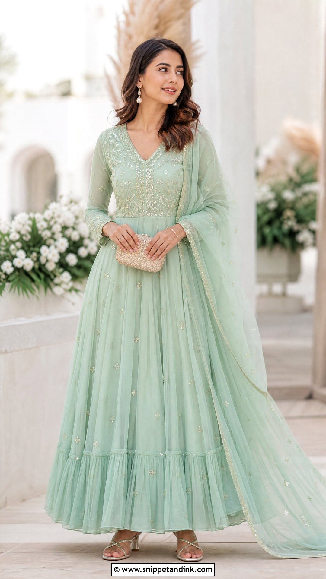 Chiffon Frock For Wedding - Snippet and Ink - 25 Frock Designs for Women Wedding