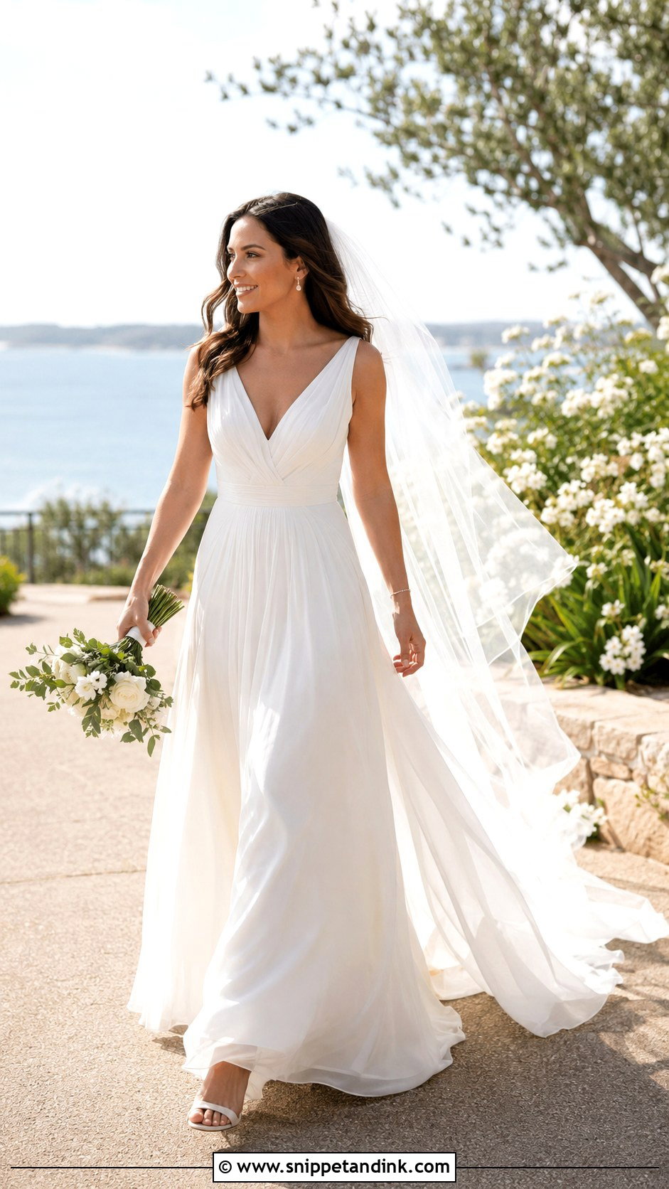 Chiffon Full Length Wedding Dress - Snippet and Ink - 20 Full Wedding Dresses
