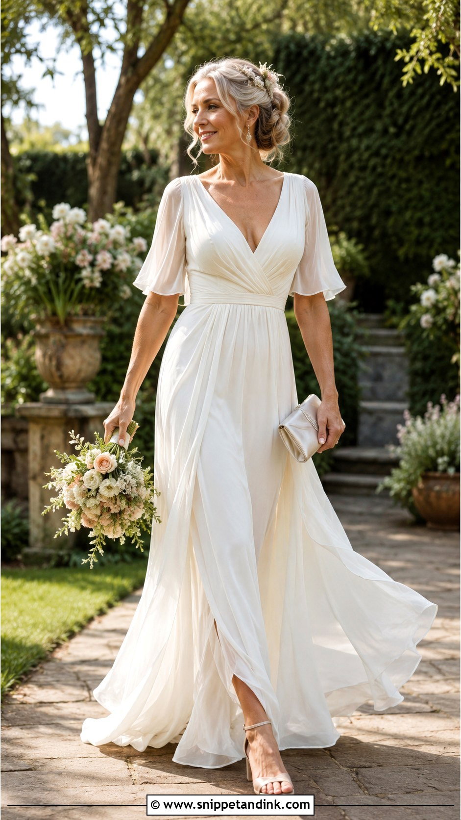 Chiffon Garden Second Wedding Dress - Snippet and Ink - 20 Second Marriage Wedding Dress Over 40 Ideas