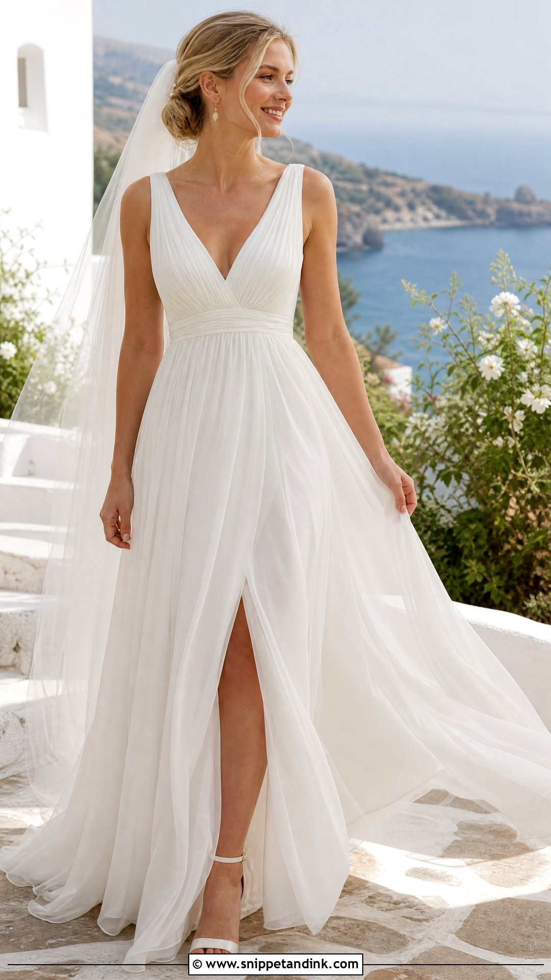 Chiffon Greek Style Wedding Dress - Snippet and Ink - 25 Greek Style Wedding Dress Ideas