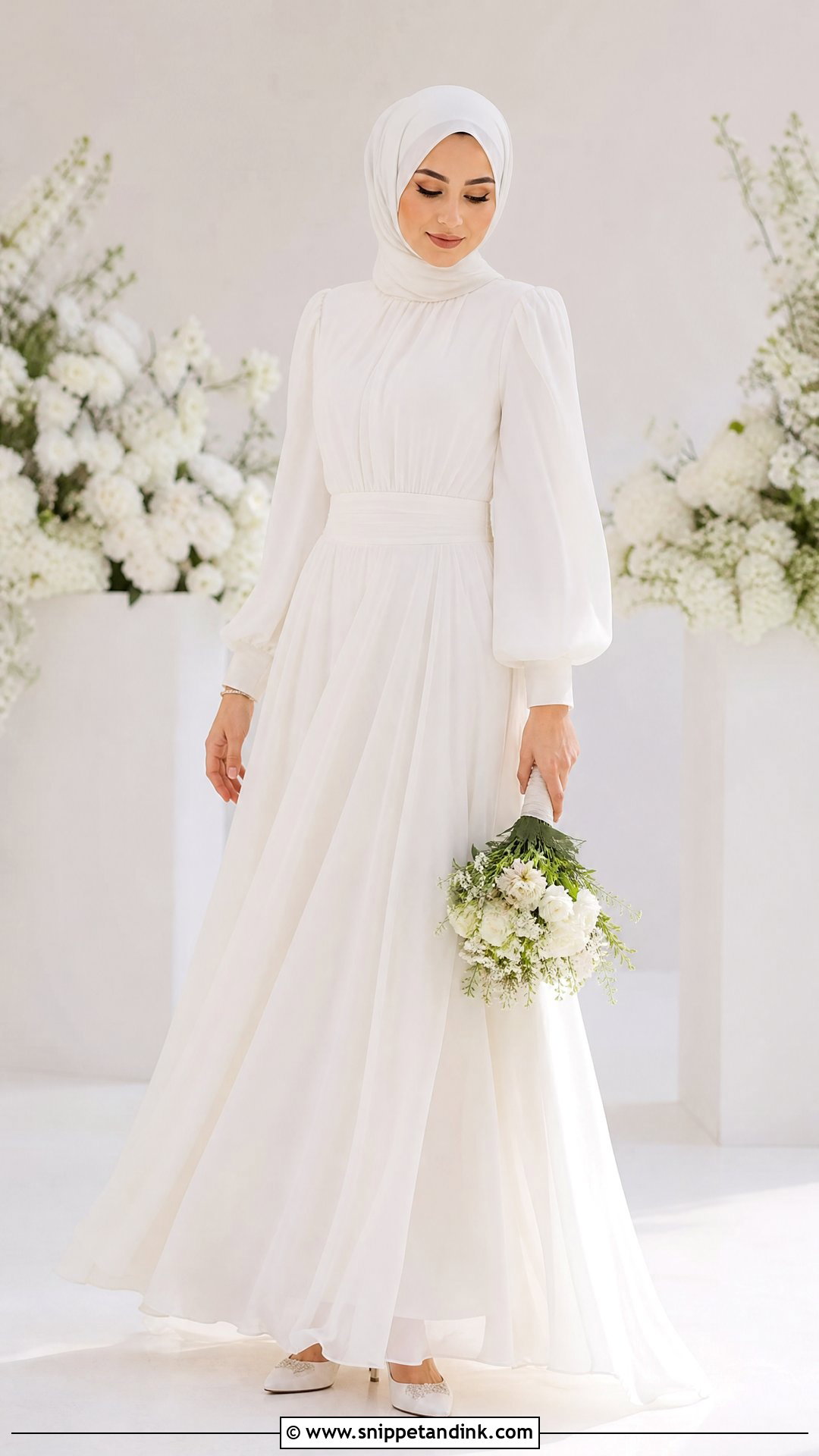 Chiffon Hijab Wedding Dress - Snippet and Ink - 25 Modest Wedding Dresses Hijab