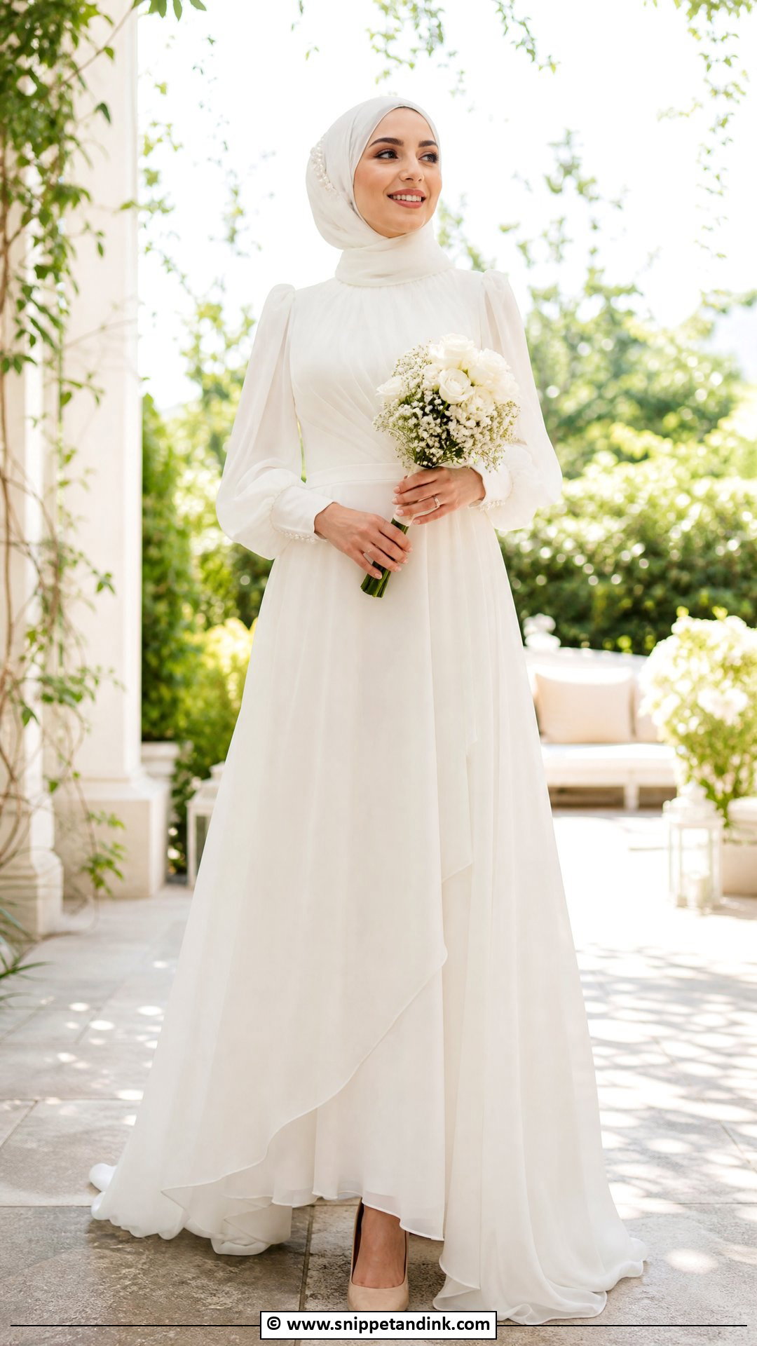 Chiffon Hijab Wedding Dress - Snippet and Ink - 35 Hijab Wedding Dresses