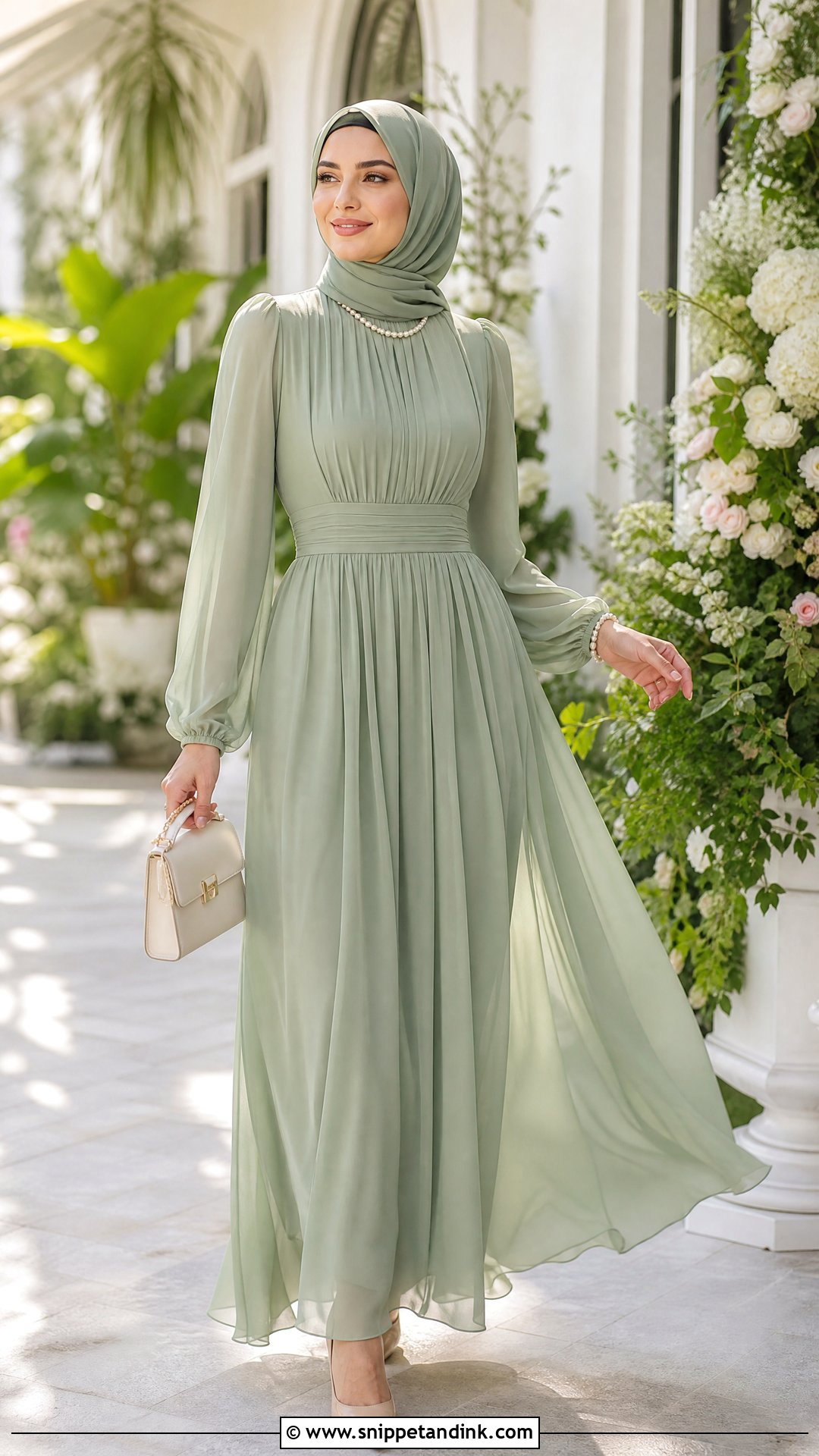 Chiffon Hijab Wedding Guest Dress - Snippet and Ink - 25 Hijab Ideas for Wedding