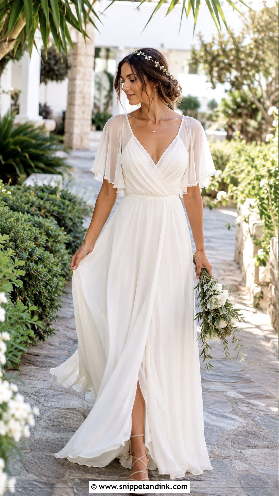 Chiffon Hippie Wedding Dress - Snippet and Ink - 30 Hippie Wedding Dress Ideas