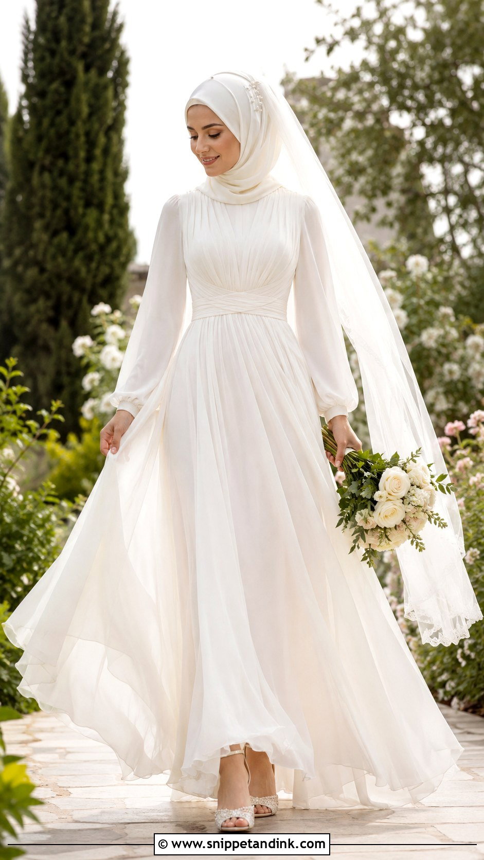 Chiffon Islamic Wedding Dress - Snippet and Ink - 25 Islamic Wedding Dresses