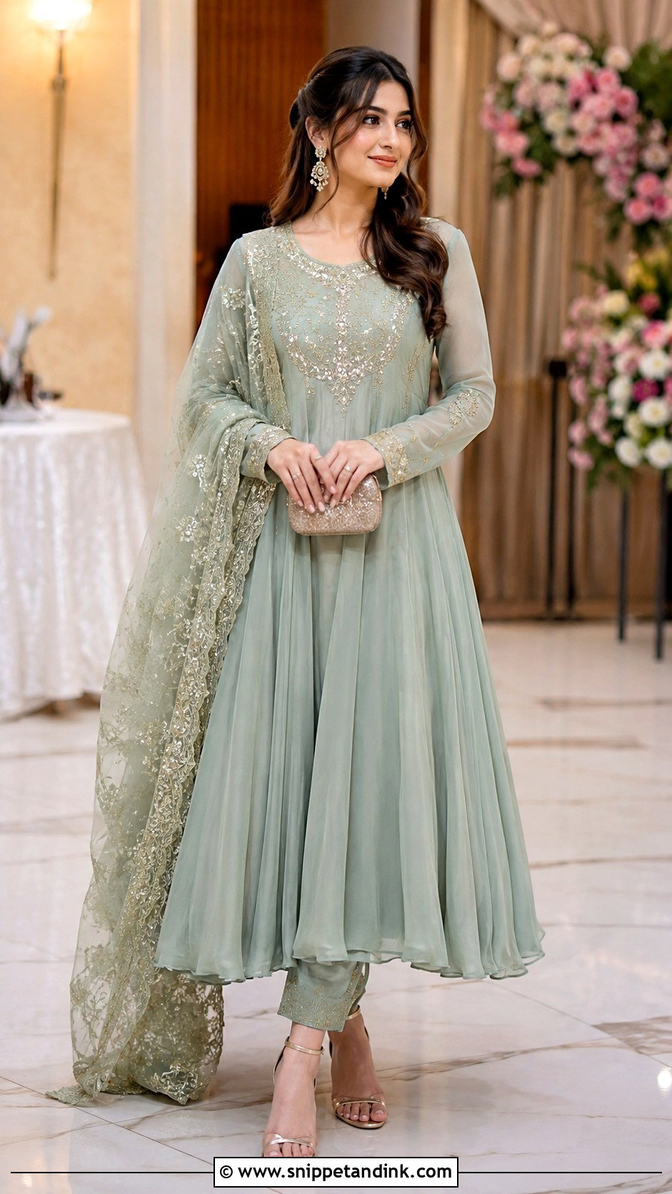 Chiffon Kaliyan Wala Frock Suit For Party - Snippet and Ink - 25 Kaliyan Wala Frock Suit Ideas