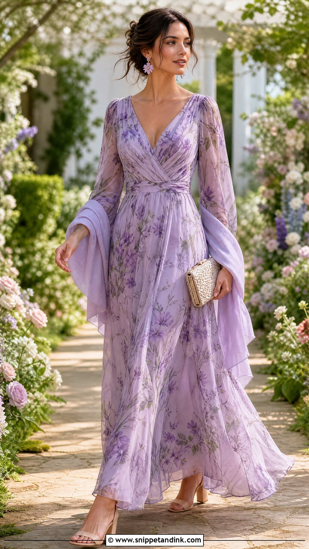 Chiffon Maxi Dress Garden Wedding Attire - Snippet and Ink - 25 Wedding Attire for Women Ideas