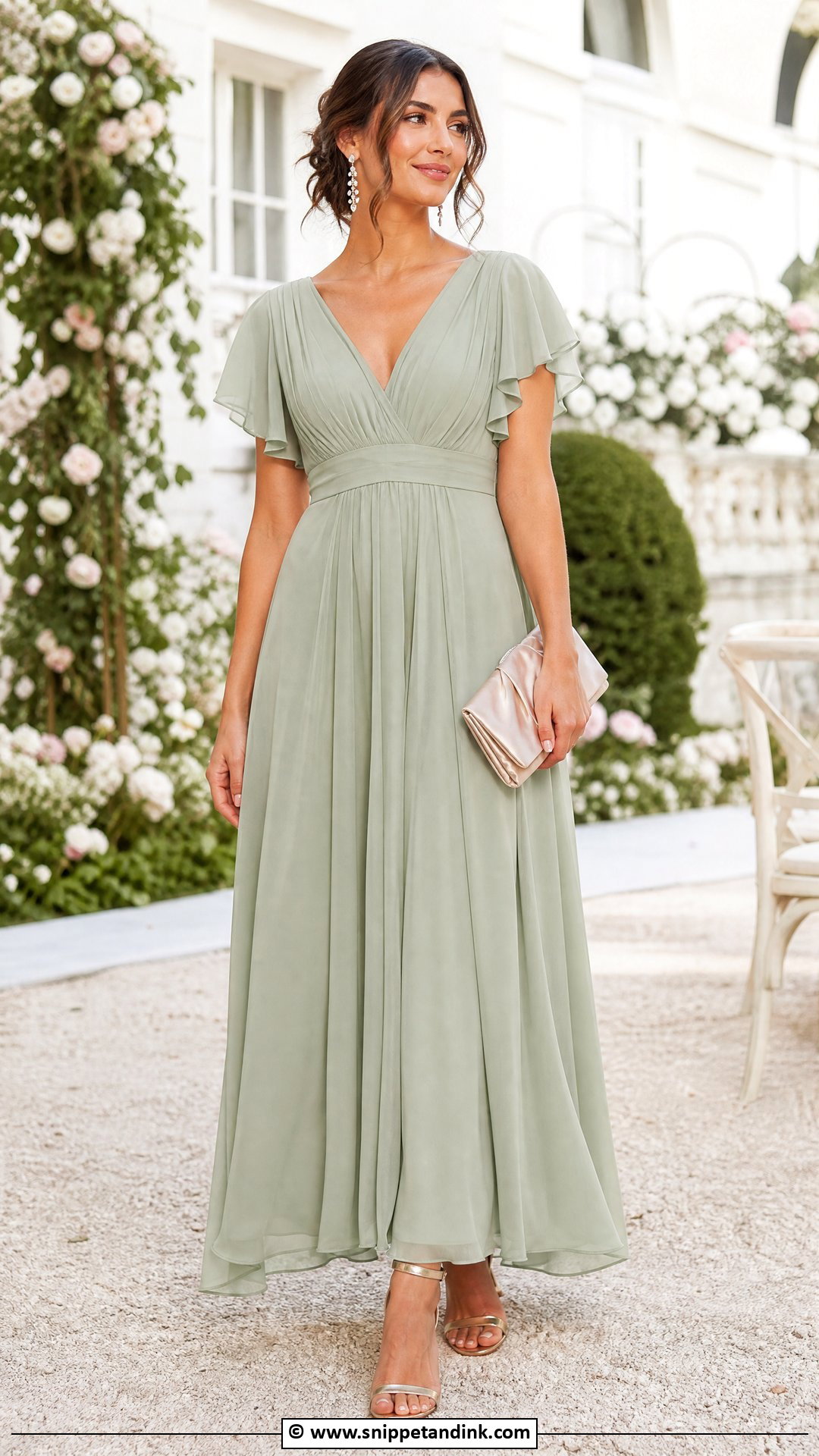 Chiffon Maxi Dress Wedding Outfit - Snippet and Ink - 30 Weeding Dressing Woman Ideas