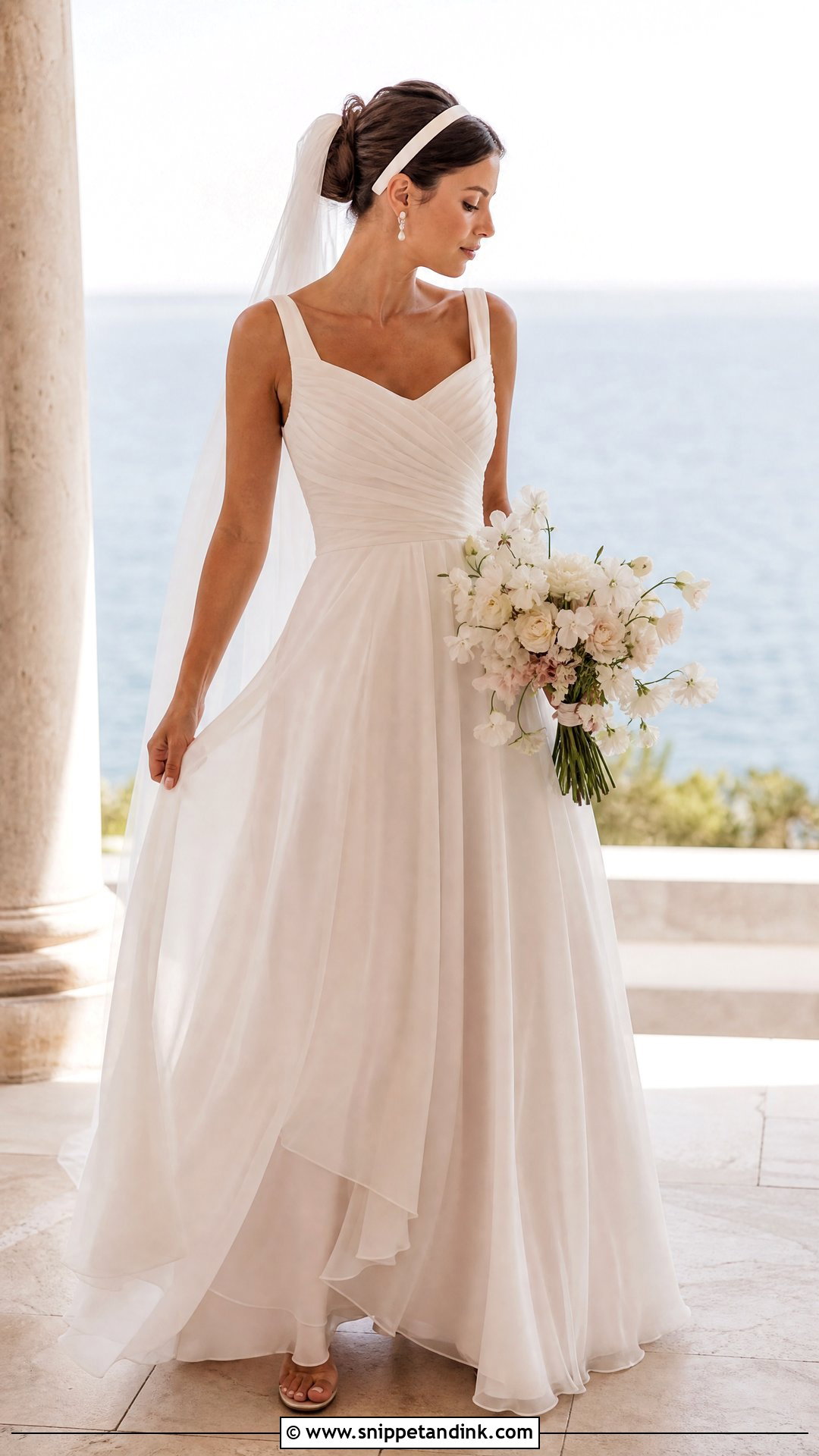 Chiffon Penelope Wedding Dress - Snippet and Ink - 20 Penelope Wedding Dress Ideas