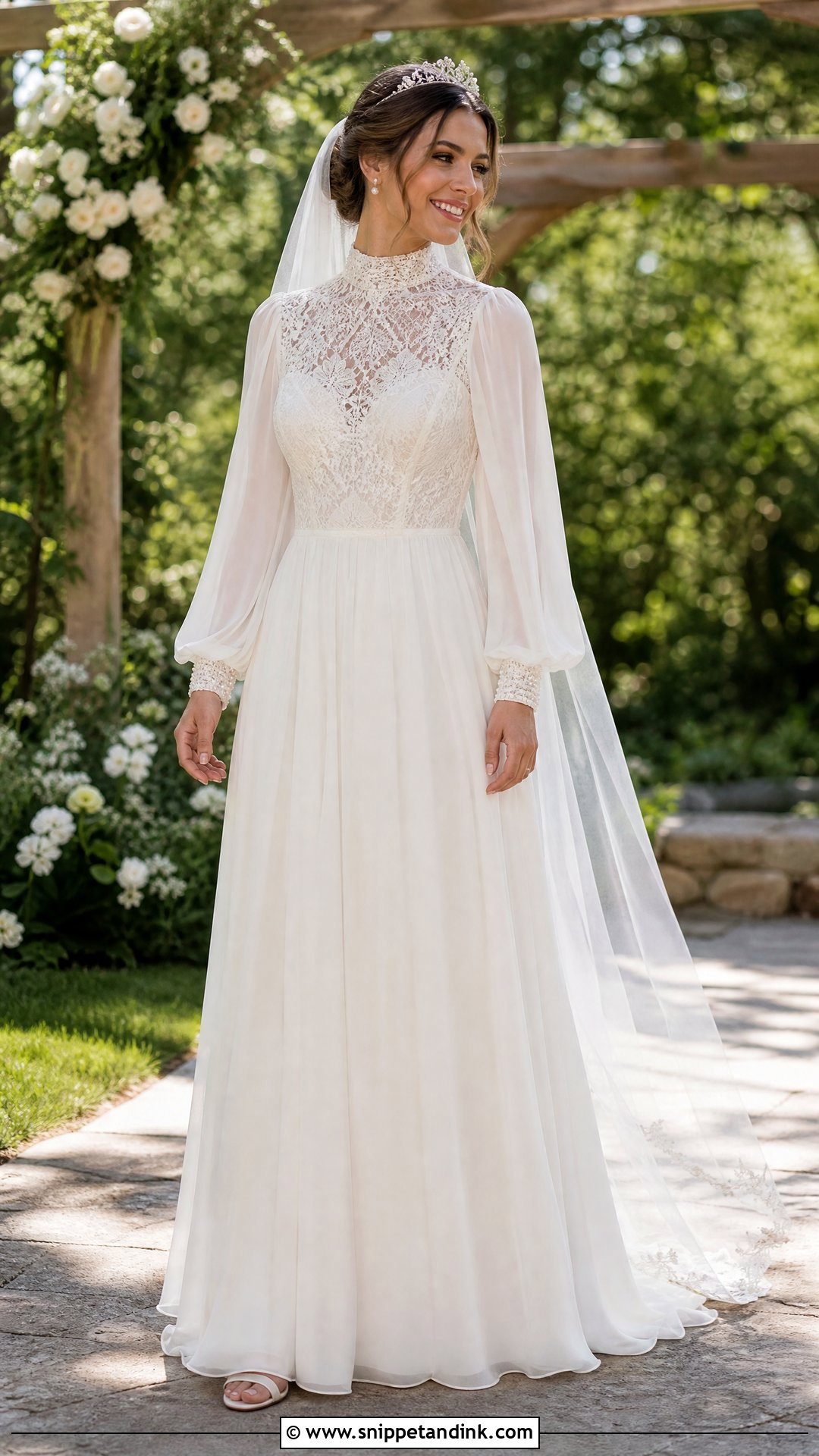 Chiffon Priscilla Wedding Dress - Snippet and Ink - 20 Priscilla Wedding Dress Ideas