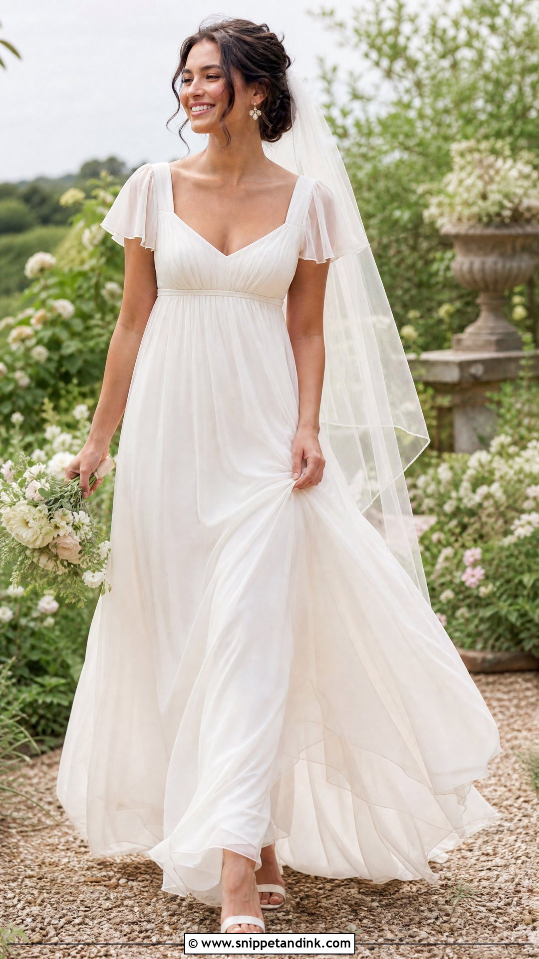 Chiffon Regency Wedding Dress - Snippet and Ink - 20 Regency Inspired Wedding Dress Ideas