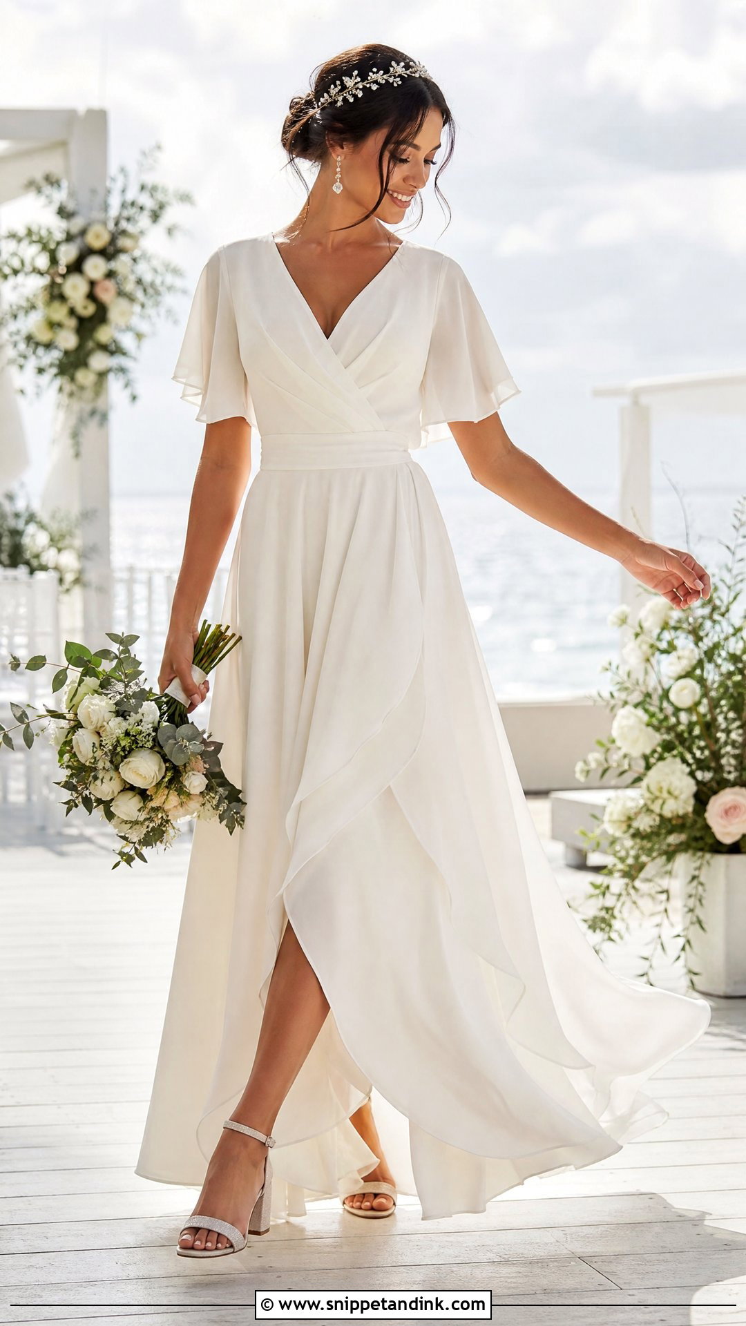 Chiffon Robe Wedding Dress - Snippet and Ink - 20 Robe Wedding Dress Ideas