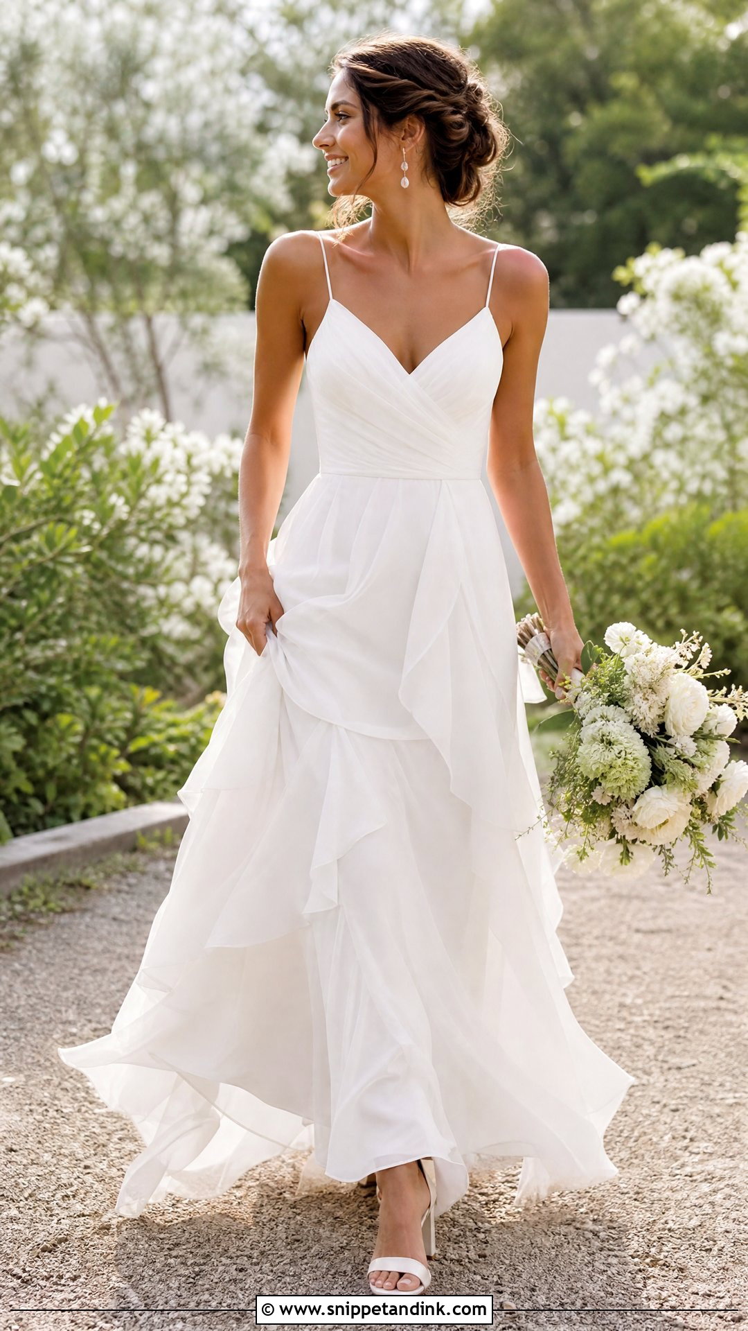 Chiffon Ruffle Bridal Gown - Snippet and Ink - 20 Ruffle Bridal Gown Ideas