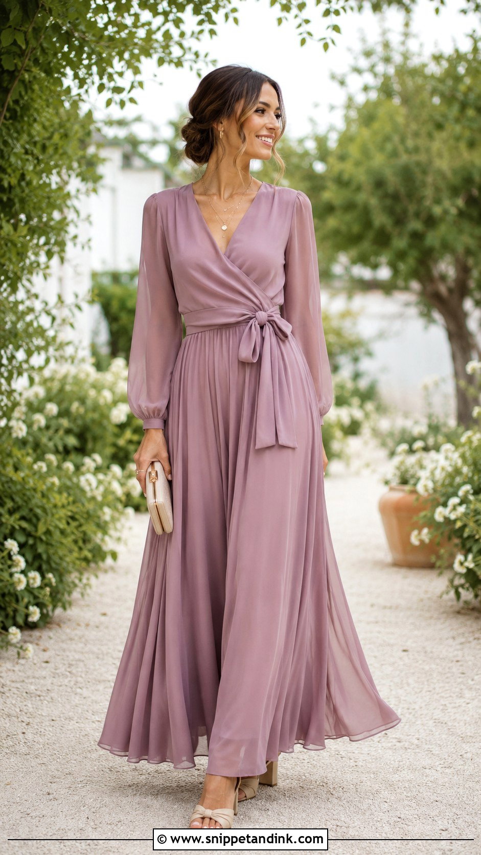 Chiffon Skirt And Wrap Top Wedding Outfit - Snippet and Ink - 25 Wedding Skirt and Top Ideas