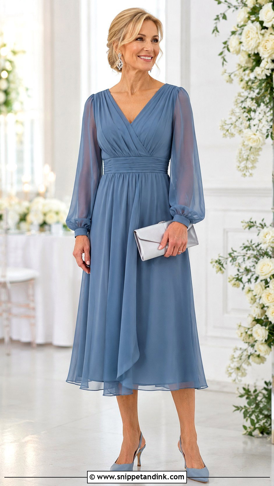 Chiffon Sleeve Wedding Outfit - Snippet and Ink - 20 Wedding Costume Woman Ideas