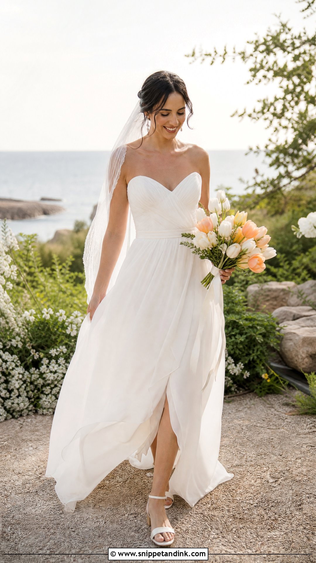 Chiffon Tulip Wedding Dress - Snippet and Ink - 20 Tulip Wedding Dress Ideas