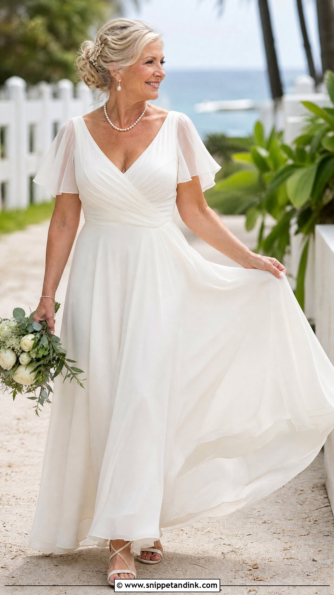 Chiffon Wedding Dress - Snippet and Ink - 25 Over 50 Bride Wedding Dresses