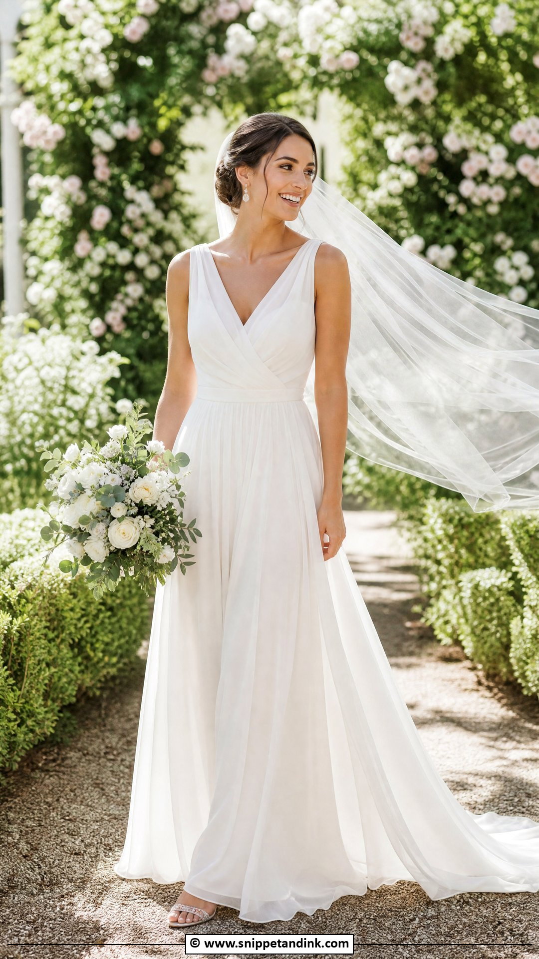 Chiffon Wedding Dress - Snippet and Ink - 35 Classy Wedding Dress Ideas