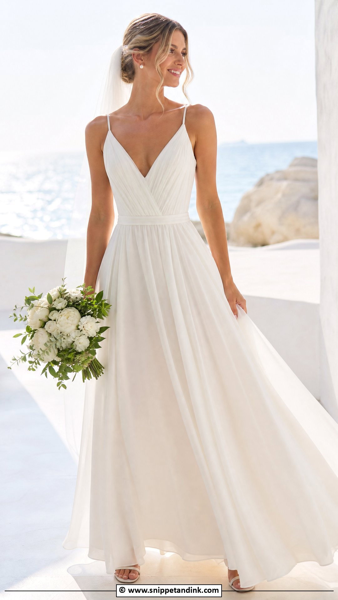 Chiffon Wedding Dress - Snippet and Ink - 35 Elegant Wedding Dress Ideas