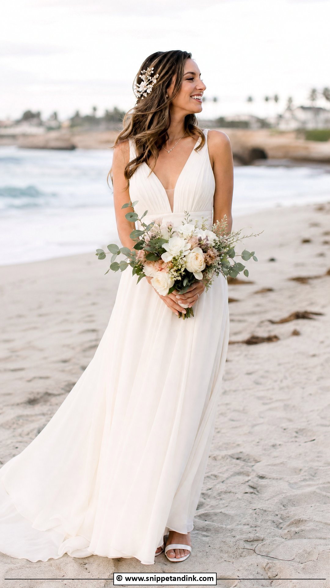 Chiffon Wedding Dress - Snippet and Ink - 35 Dreamy Wedding Dress Ideas