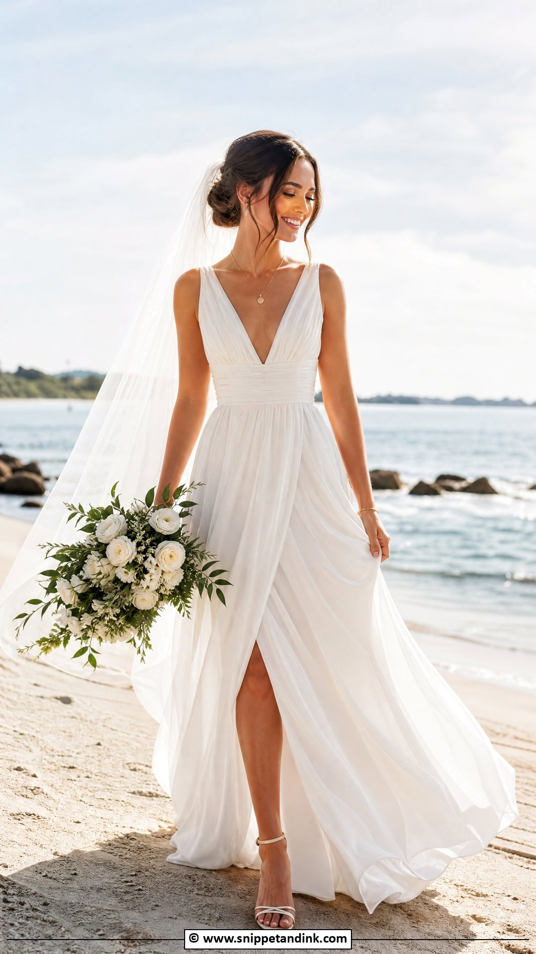 Chiffon Wedding Dress - Snippet and Ink - 35 Ethereal Wedding Dress Ideas