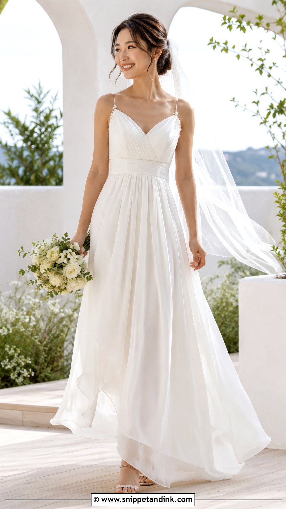 Chiffon Wedding Dress For Petite Women - Snippet and Ink - 25 Wedding Dresses for Petite Women