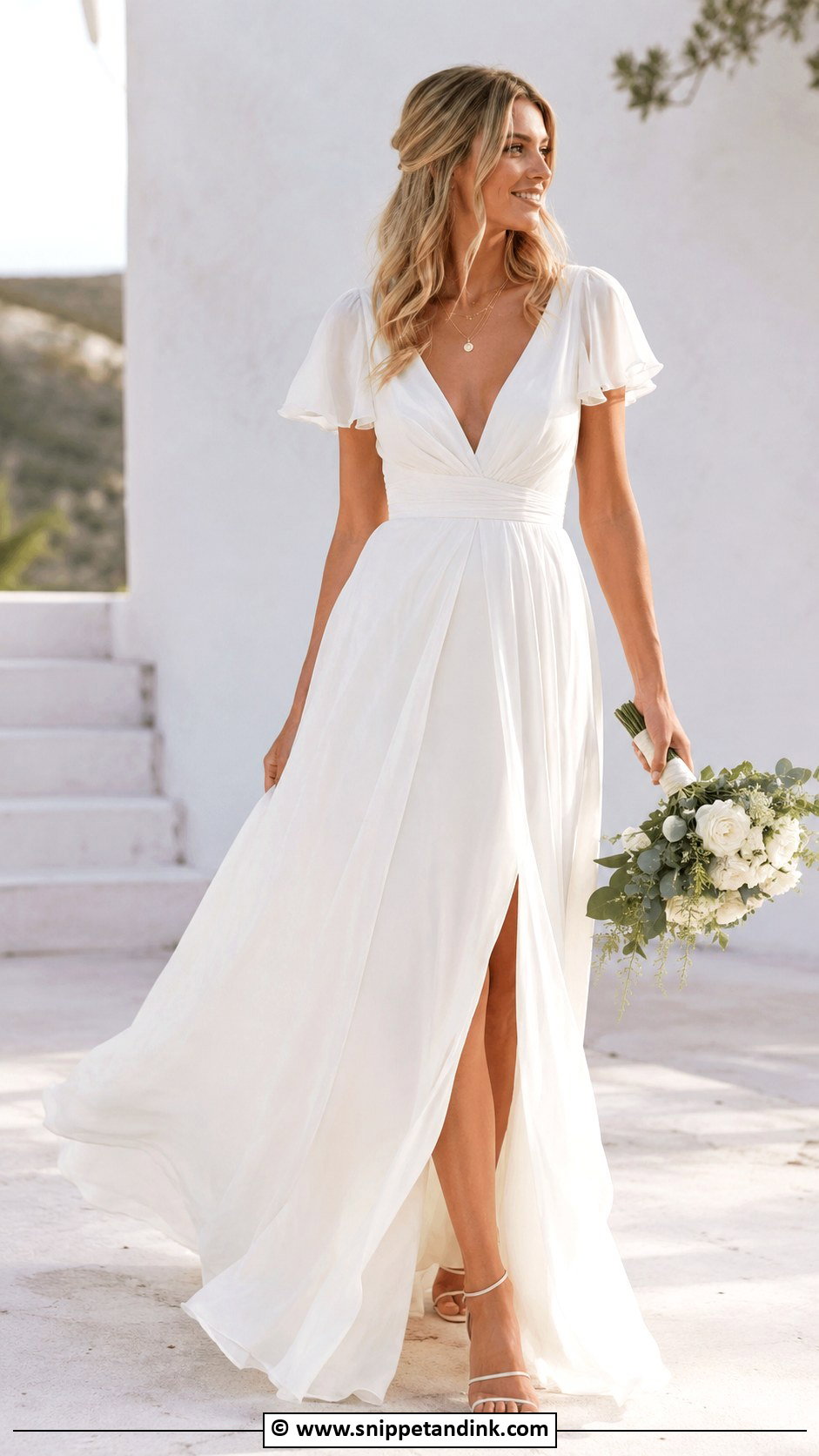 Chiffon Wedding Dress - Snippet and Ink - 25 Whimsical Wedding Dresses