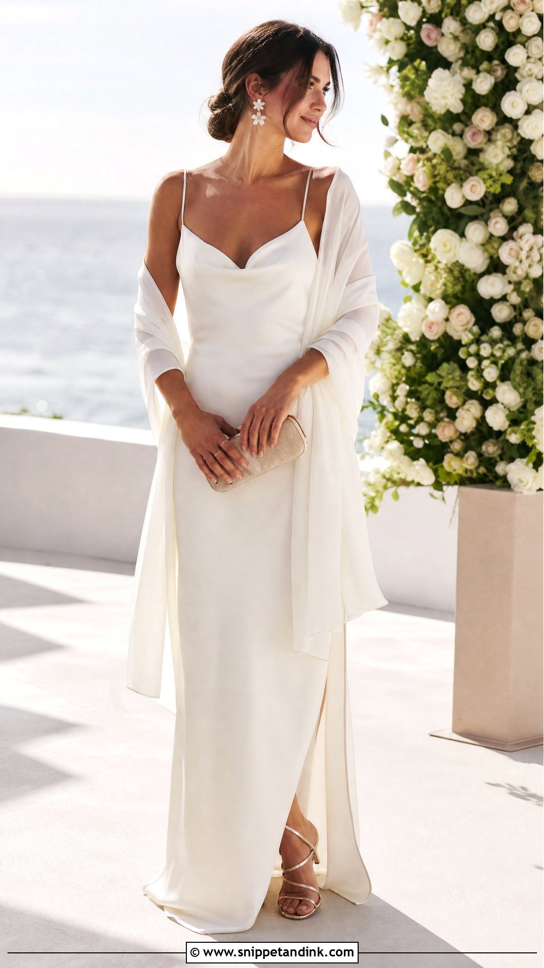 Chiffon Wrap Wedding Dress Cover - Snippet and Ink - 20 Wedding Dress Cover Ideas
